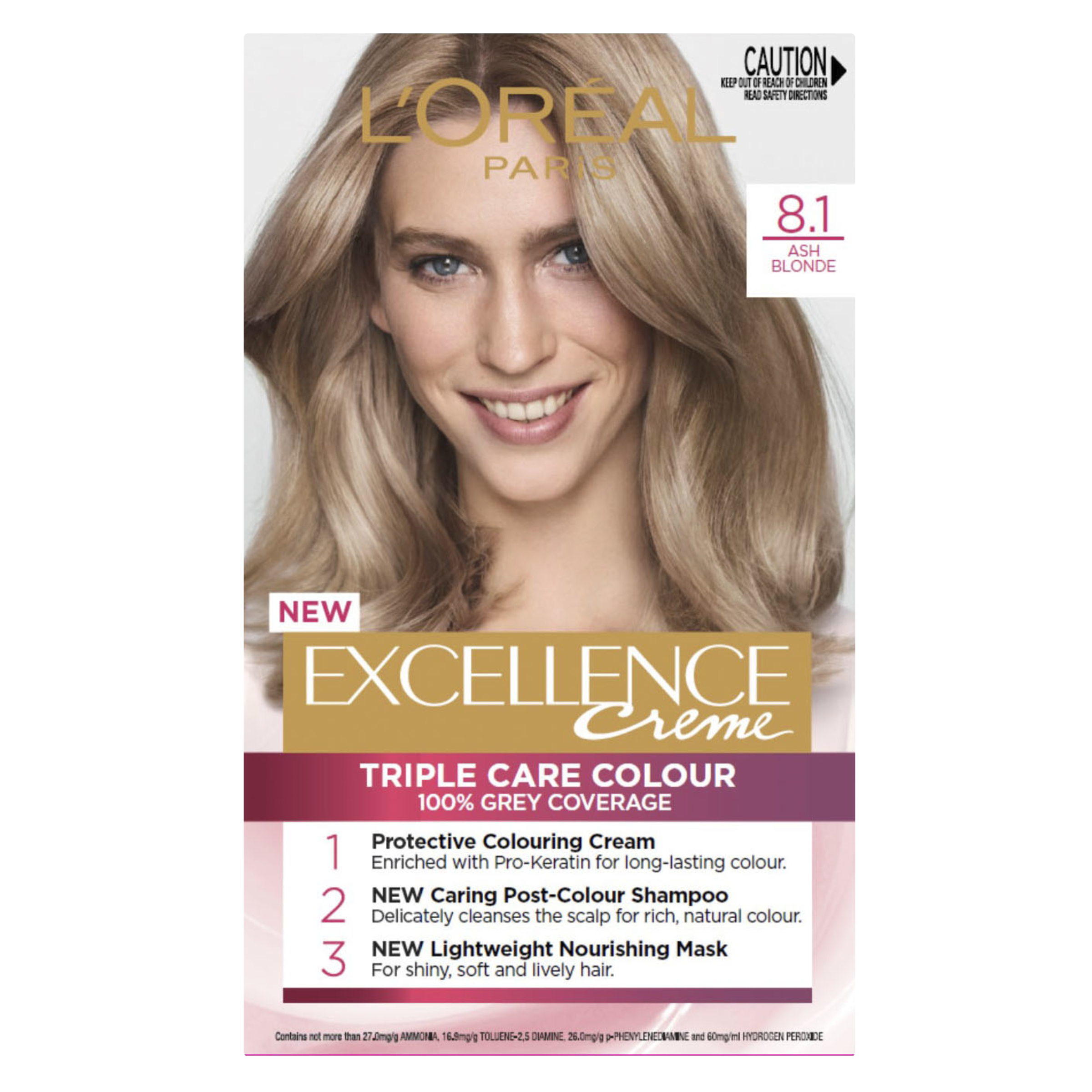 LOREAL EXCELLENCE 8.1 ASH BLONDE