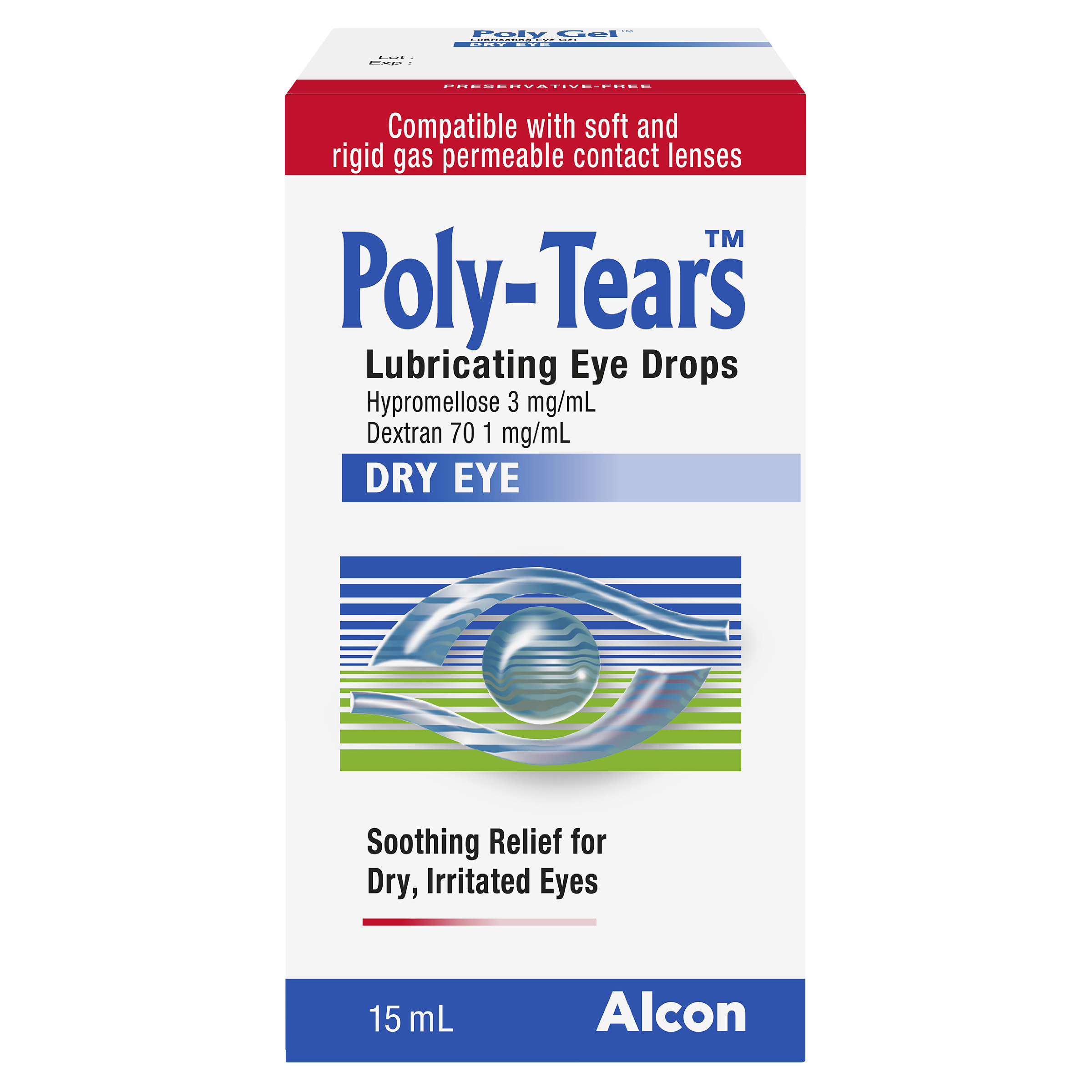 POLY-TEARS LUBRICANT EYE DROPS 15ML - Image 2