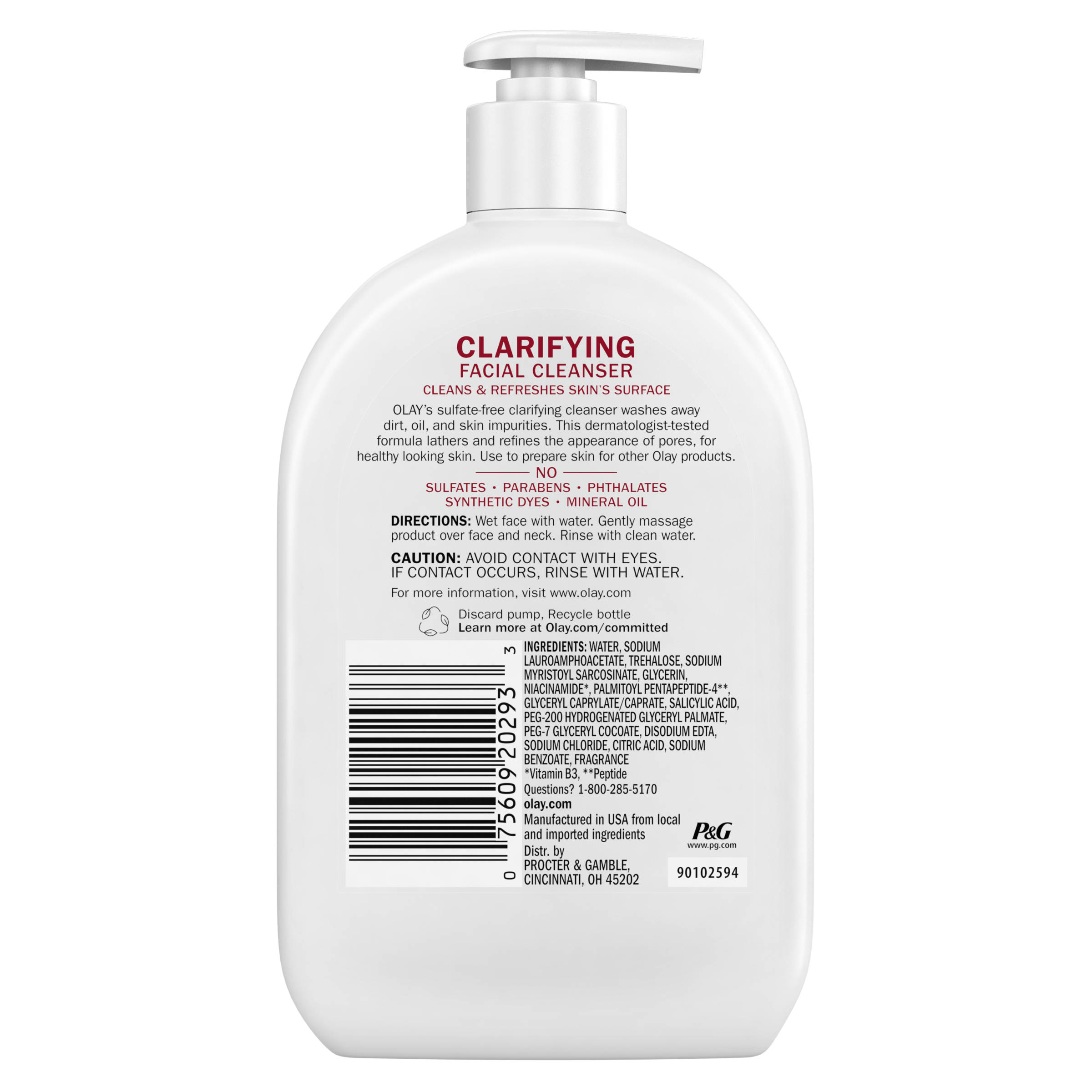 OLAY REGENERIST CLARIFYING CLEANSER WITH NIACINAMIDE +PEPTIDE - Image 2