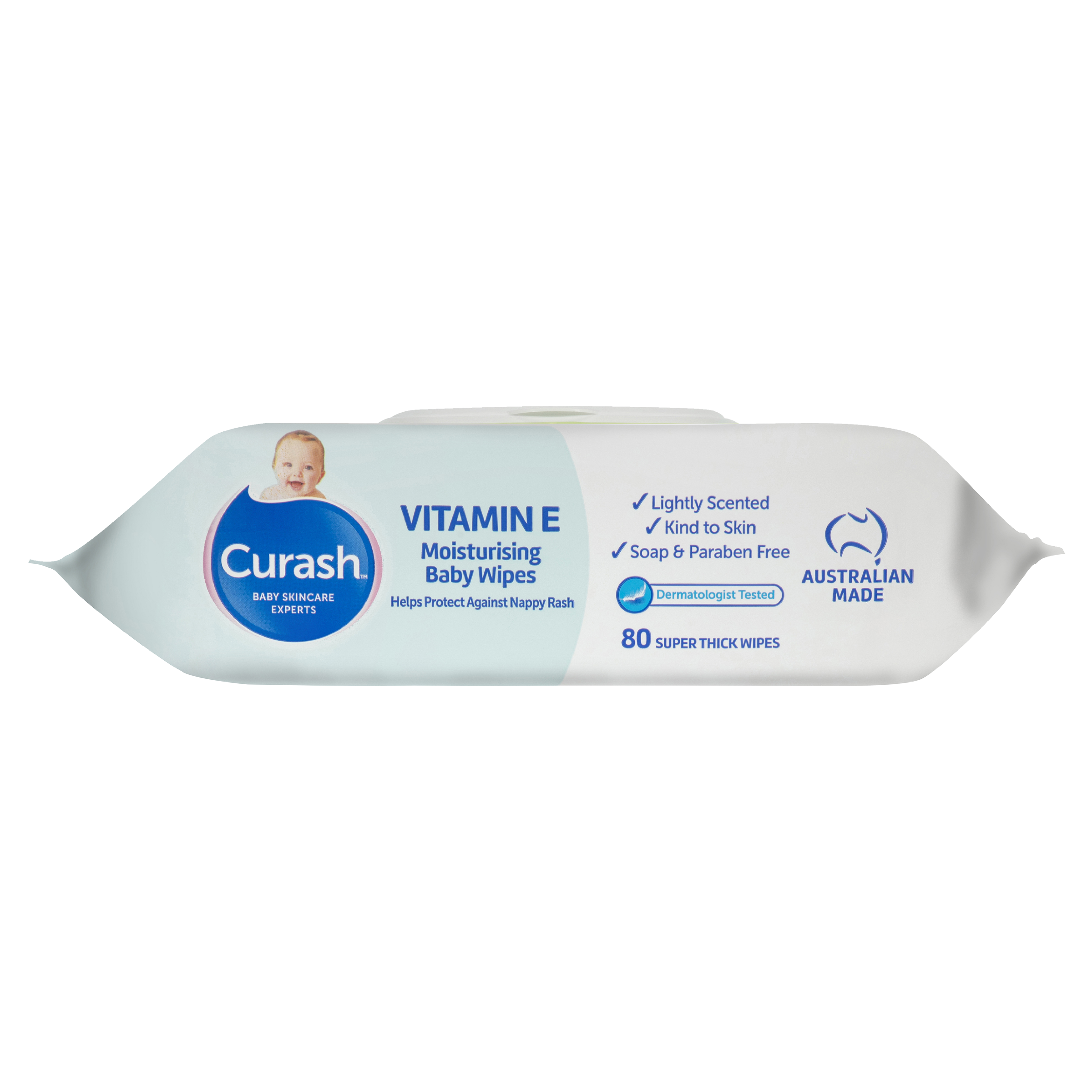 CURASH BABYCARE WIPES VITAMIN E 80 PACK - Image 5