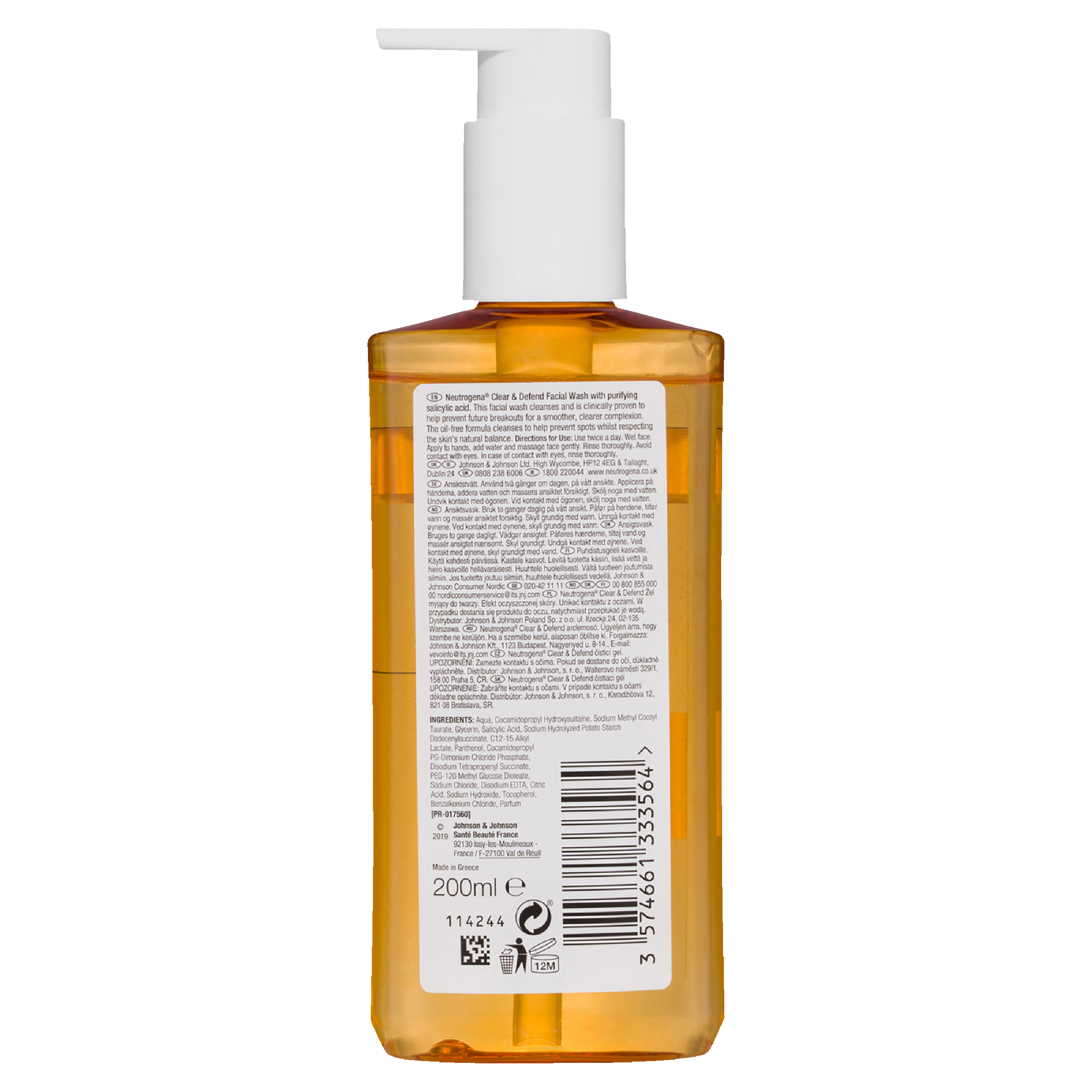 NEUTROGENA VISIBLY CLEAR WASH 200ML - Image 2