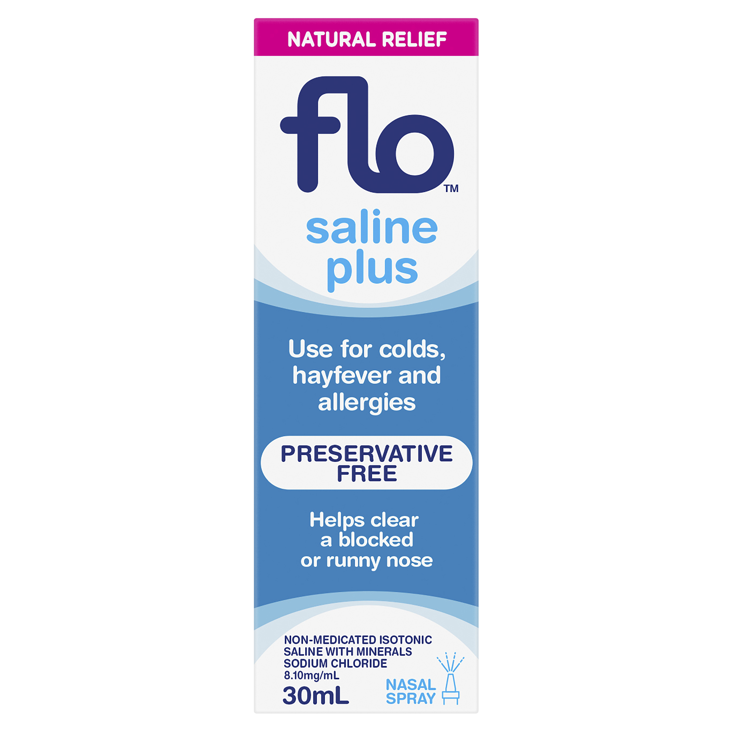 FLO SALINE PLUS NASAL SPRAY 30ML - Image 2