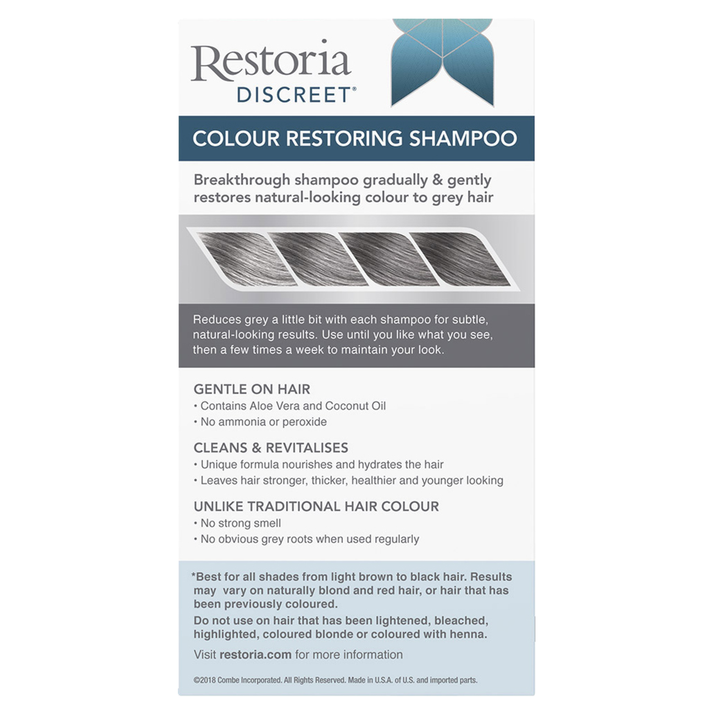 RESTORIA DISCREET COLOUR RESTORING SHAMPOO 147ML - Image 4