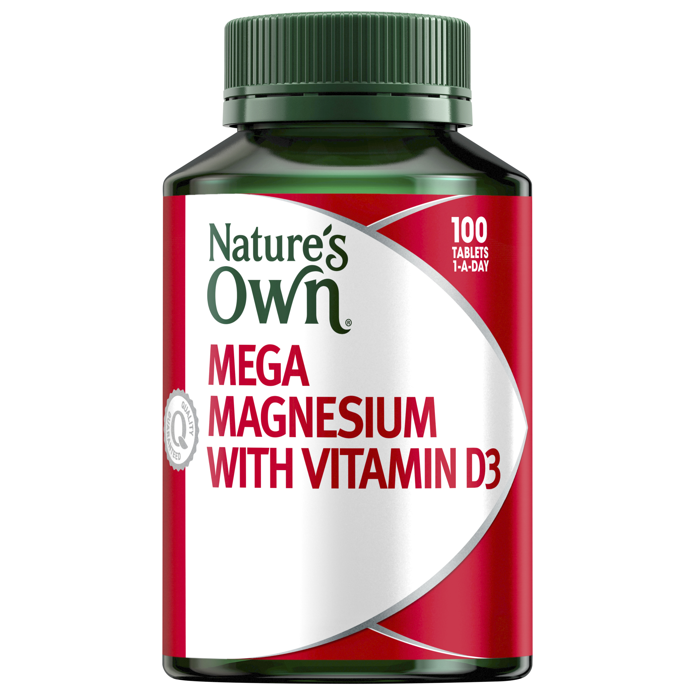 NATURES OWN MEGA MAGNESIUM WITH VITAMIN D3 100 TABLETS - Image 11