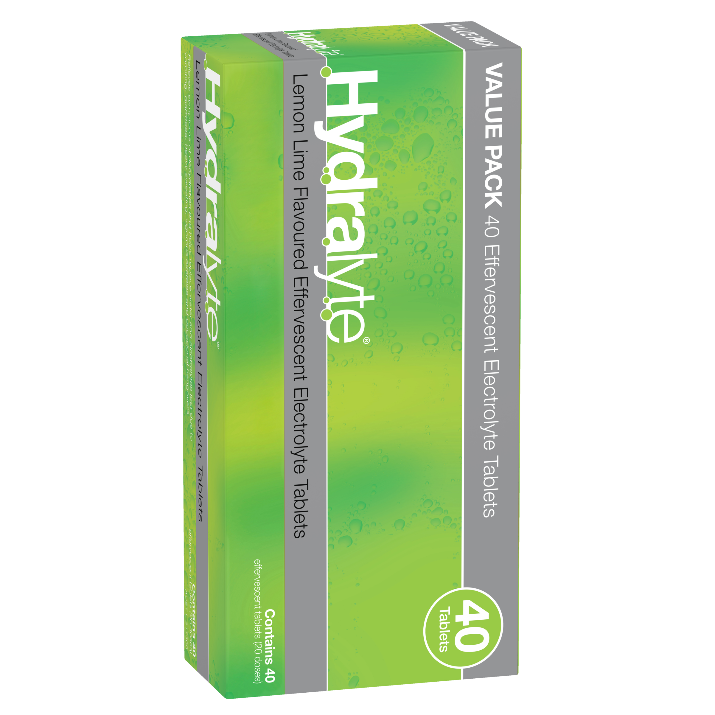 HYDRALYTE EFFERVESCENT LEMON LIME 40 TABLETS - Image 8