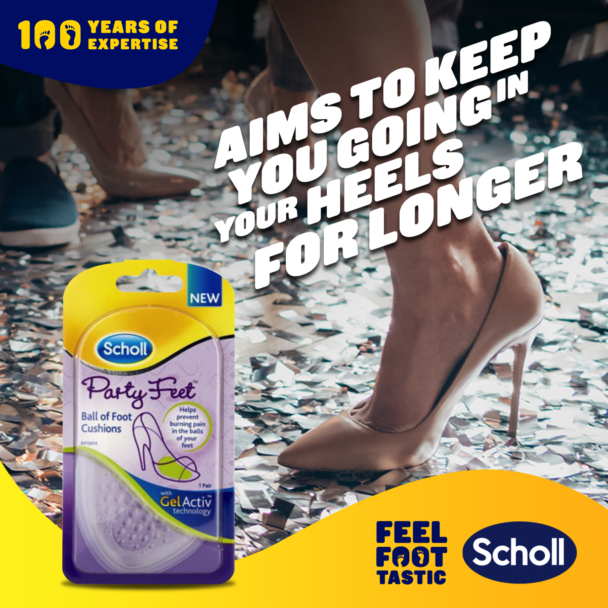 SCHOLL PARTY FEET GEL CUSHIONS 1 PAIR - Image 4