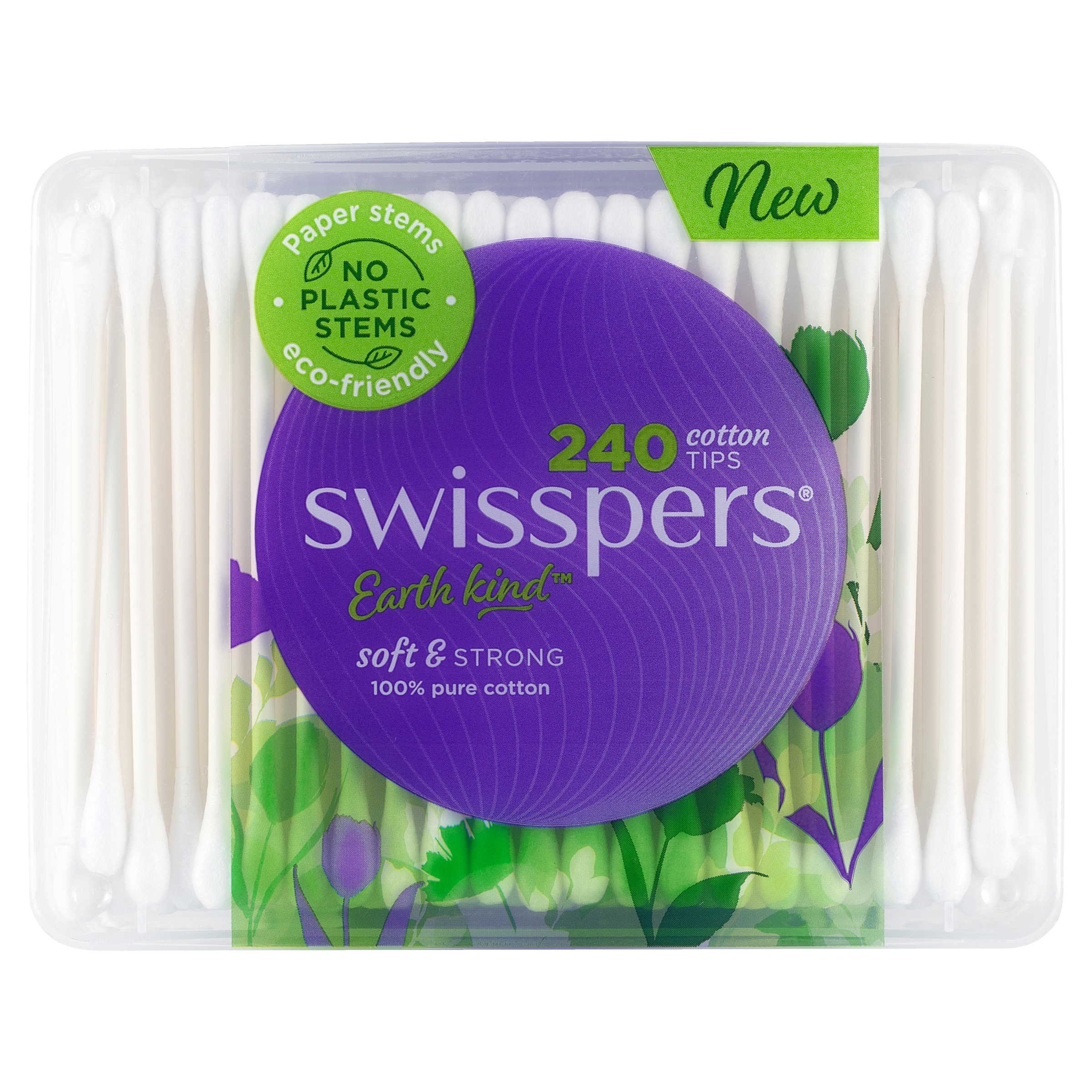 SWISSPERS COTTON TIPS PAPER STEMS 240 PACK