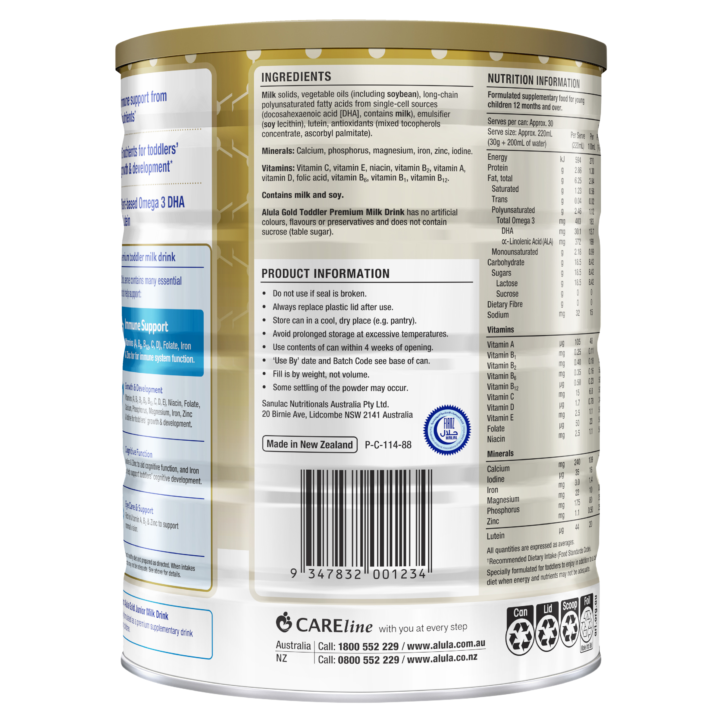 S26 ALULA GOLD TODDLER MILK DRINK STAGE 3 900G - Image 4