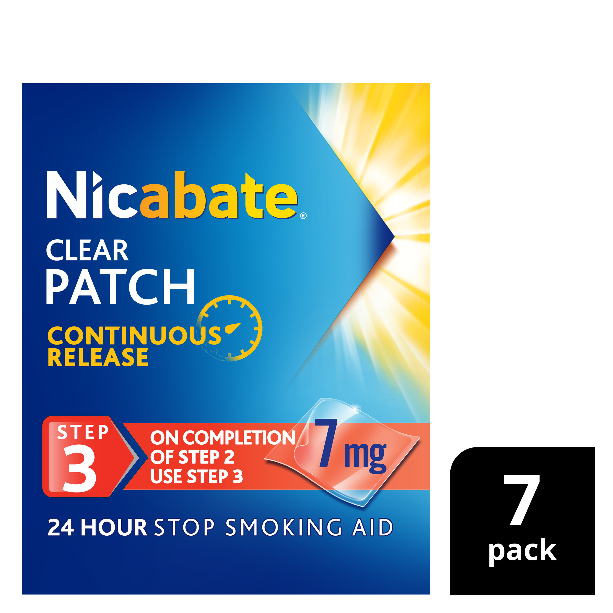 NICABATE STEP 3 7MG CLEAR PATCH 7 PACK - Image 9