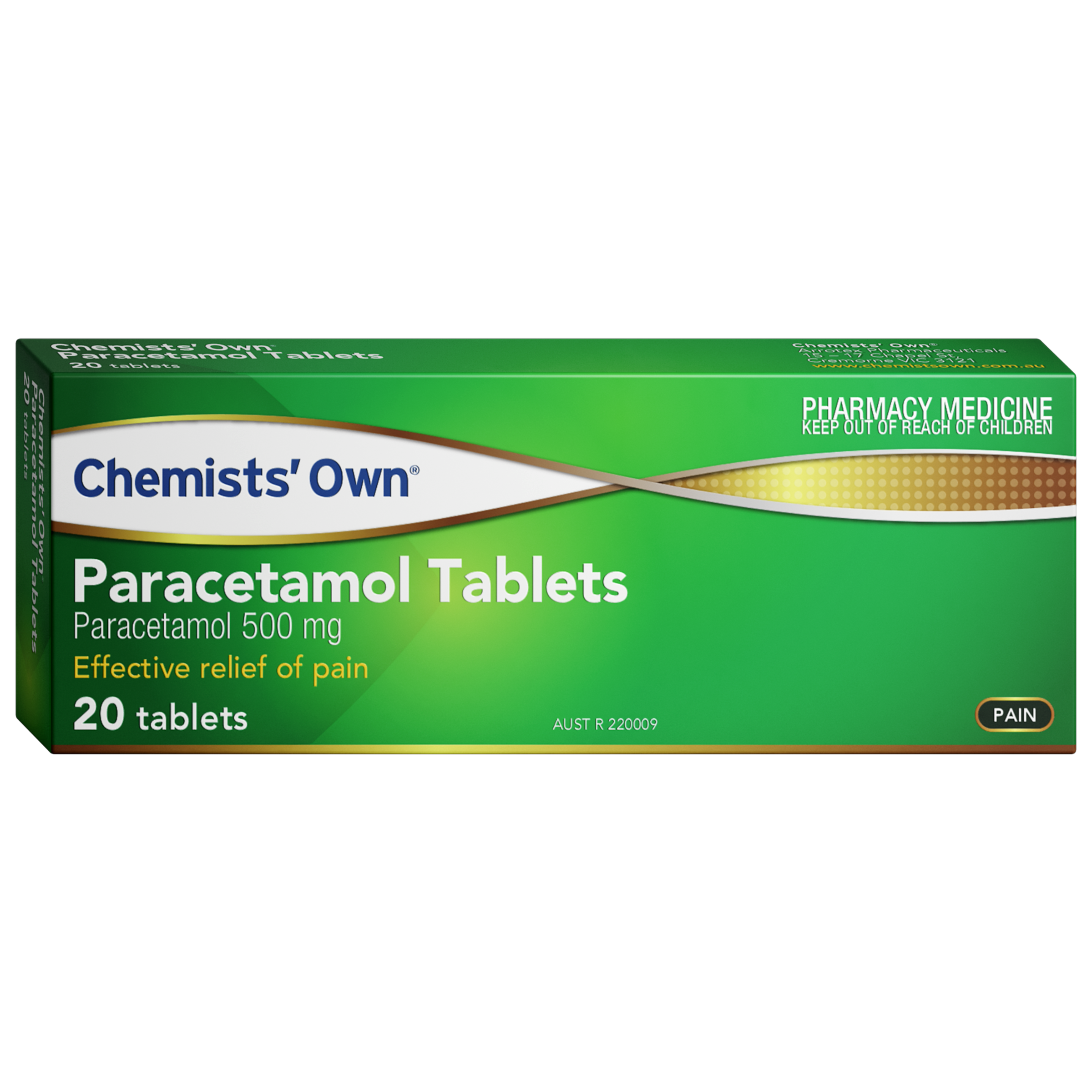 CHEMISTS OWN PARACETAMOL  20 TABLETS
