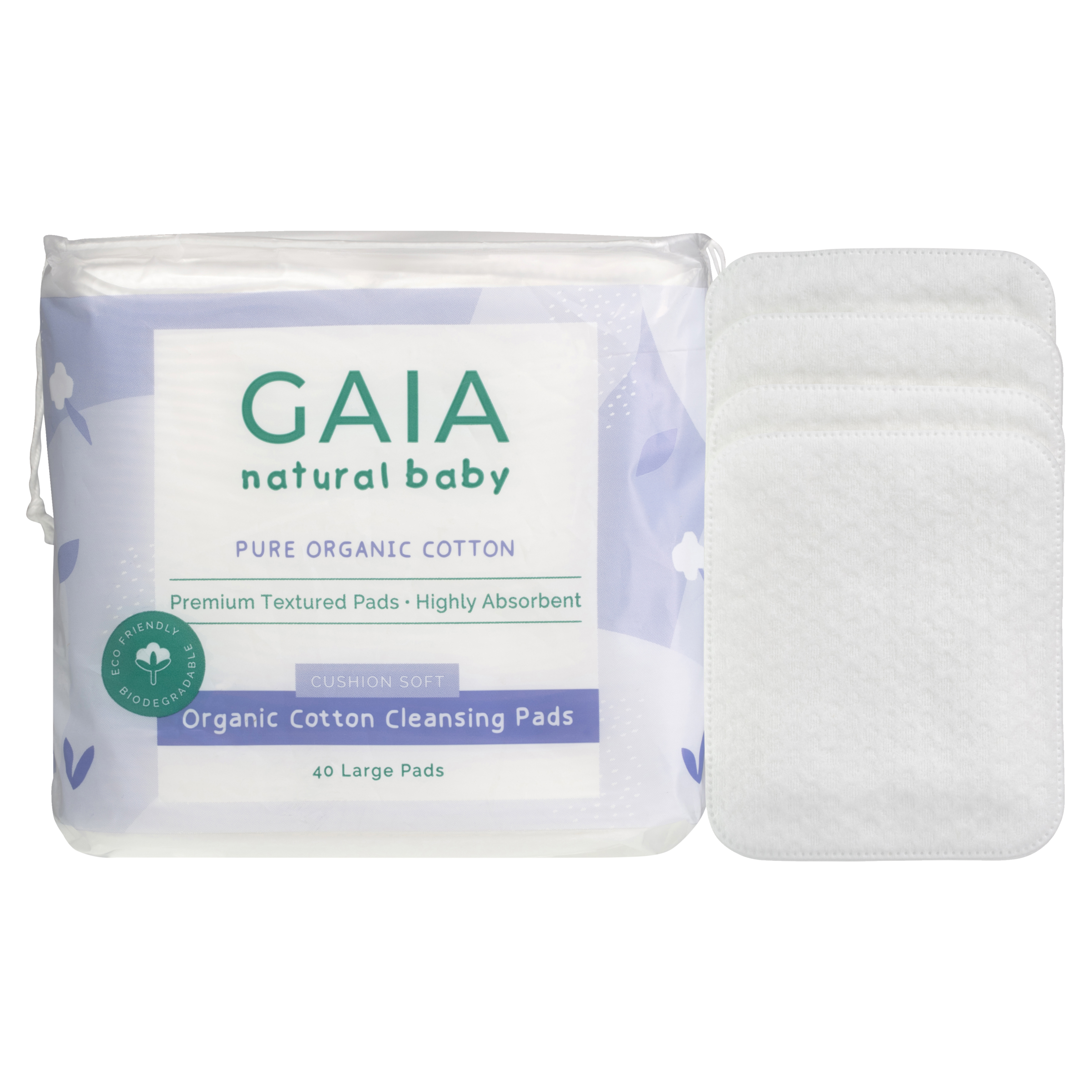 GAIA COTTON CLEANSING PADS LARGE 40 PACK - Image 4