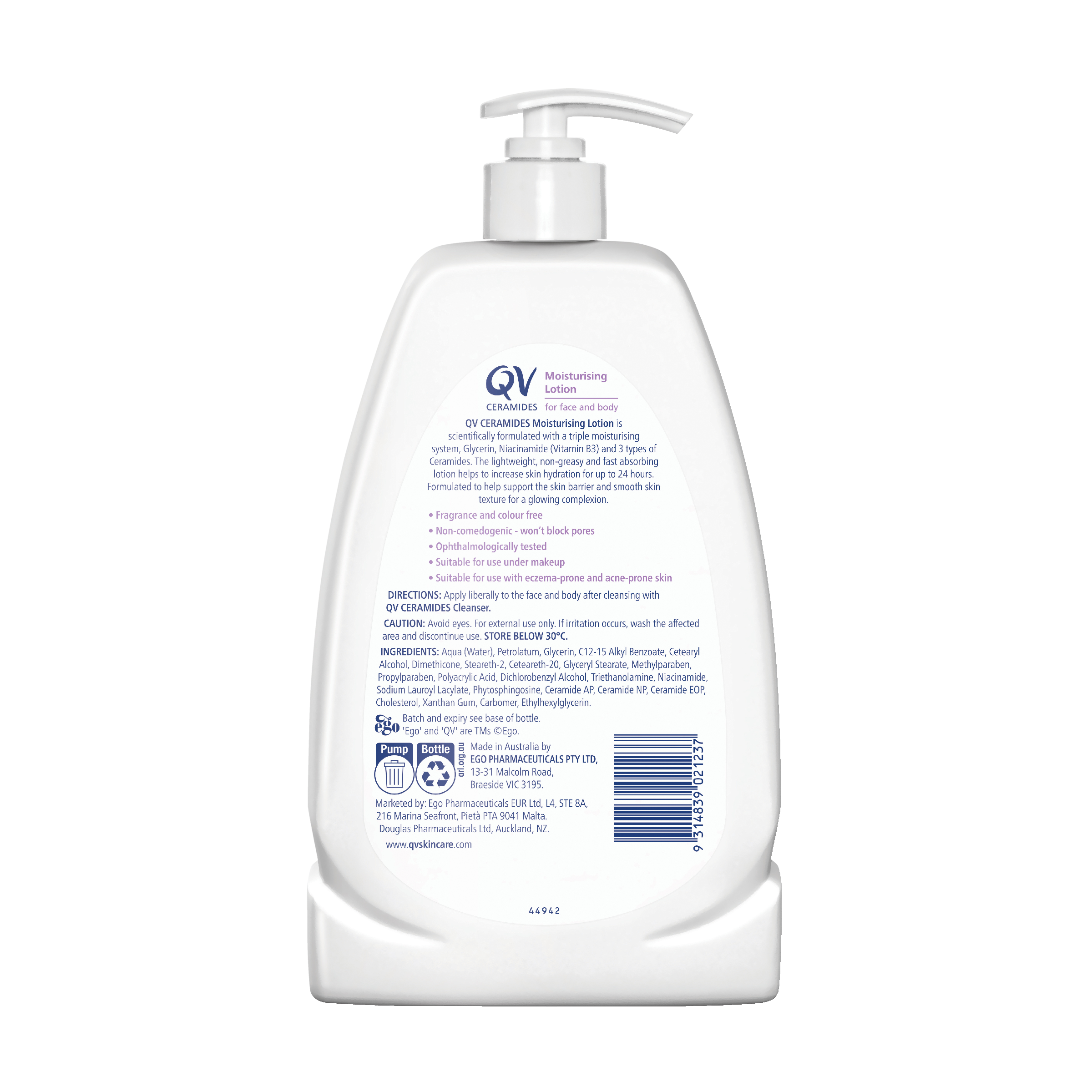EGO QV CERAMIDES LOTION 1 LITRE - Image 2