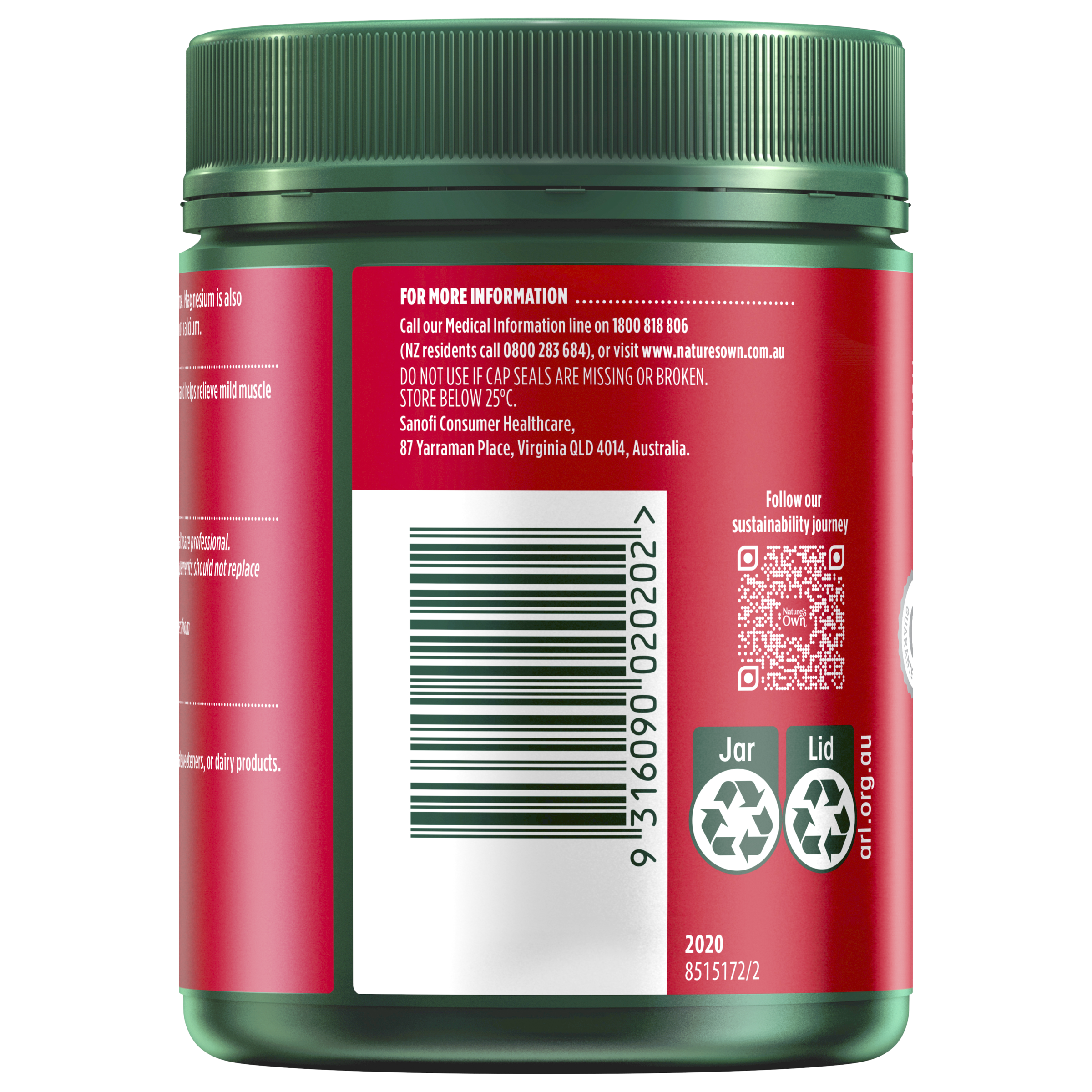 NATURES OWN MAGNESIUM CHELATE 500MG 300 CAPSULES - Image 4