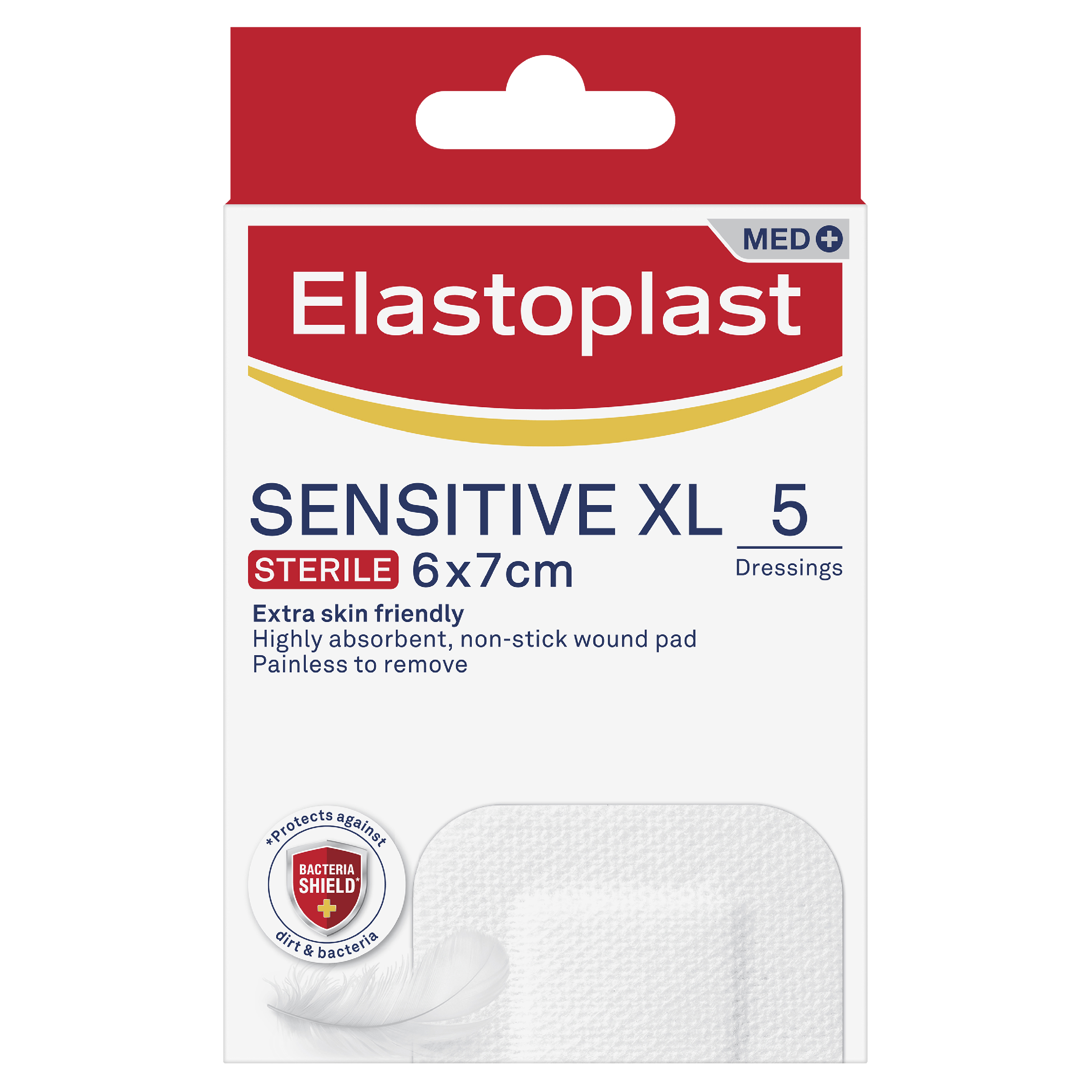 ELASTOPLAST SENSITIVE XL DRESSING 6CM X 7CM 5 PACK