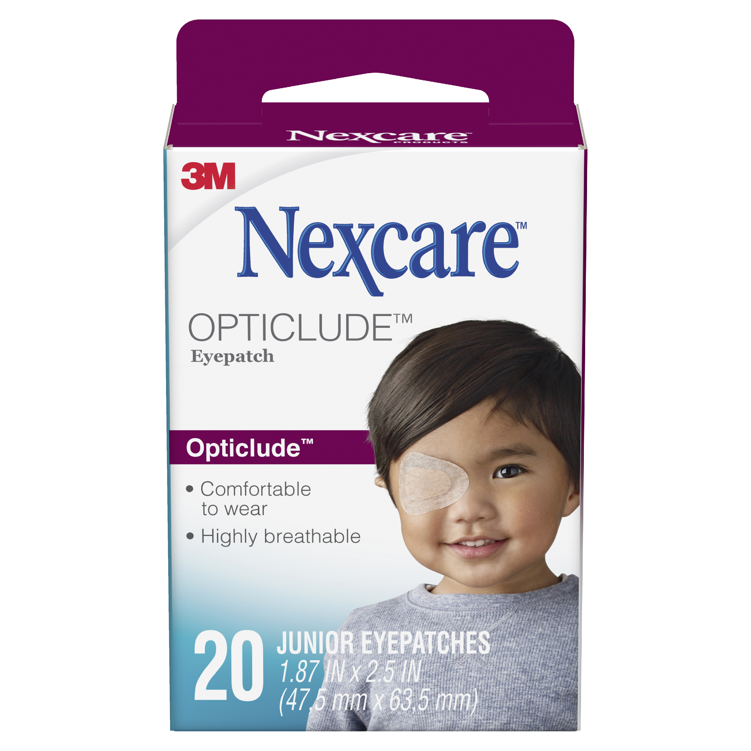NEXCARE OPTICLUDE EYE PATCH JUNIOR 20 PACK - Image 2