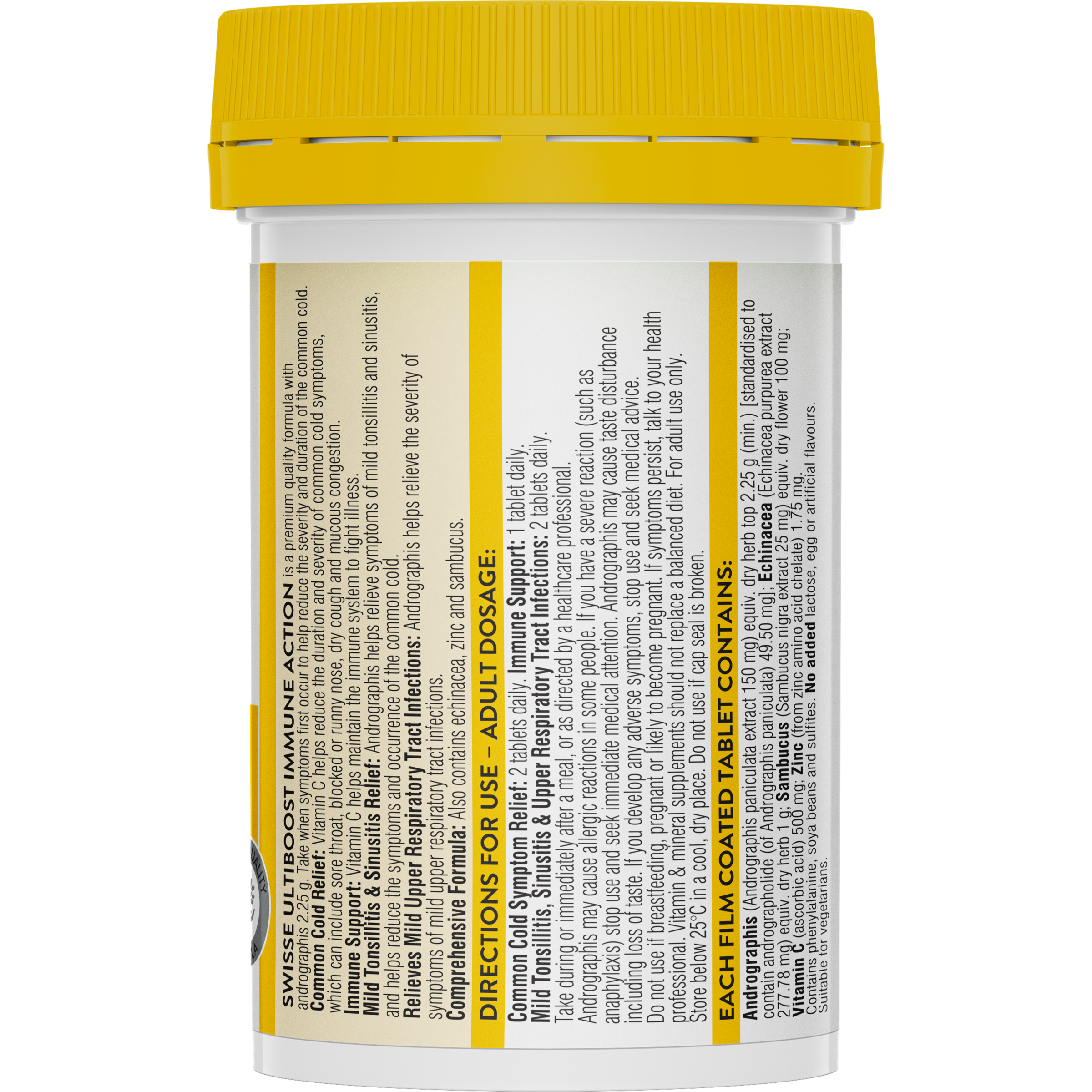 SWISSE ULTIBOOST IMMUNE ACTION 60 TABLETS - Image 2