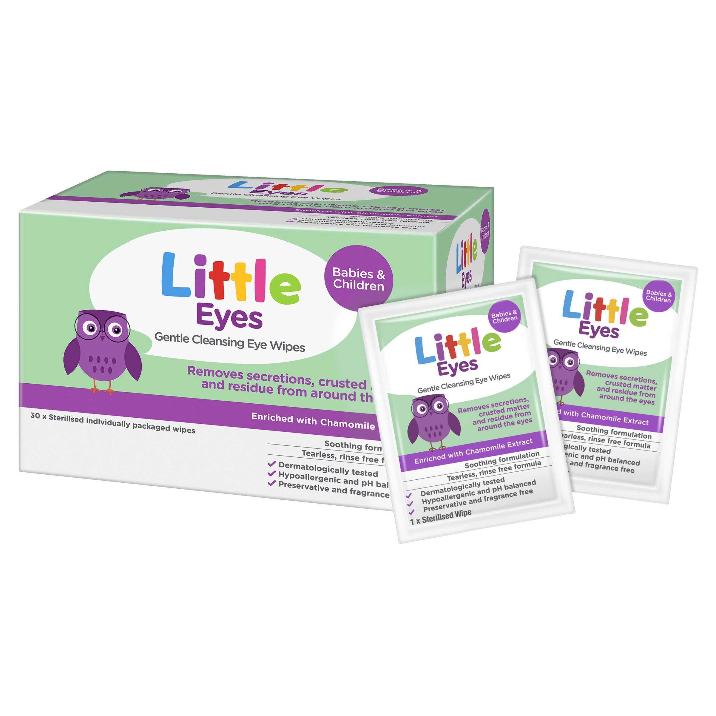LITTLE EYES GENTLE CLENSING EYE WIPES 30 PACK - Image 5