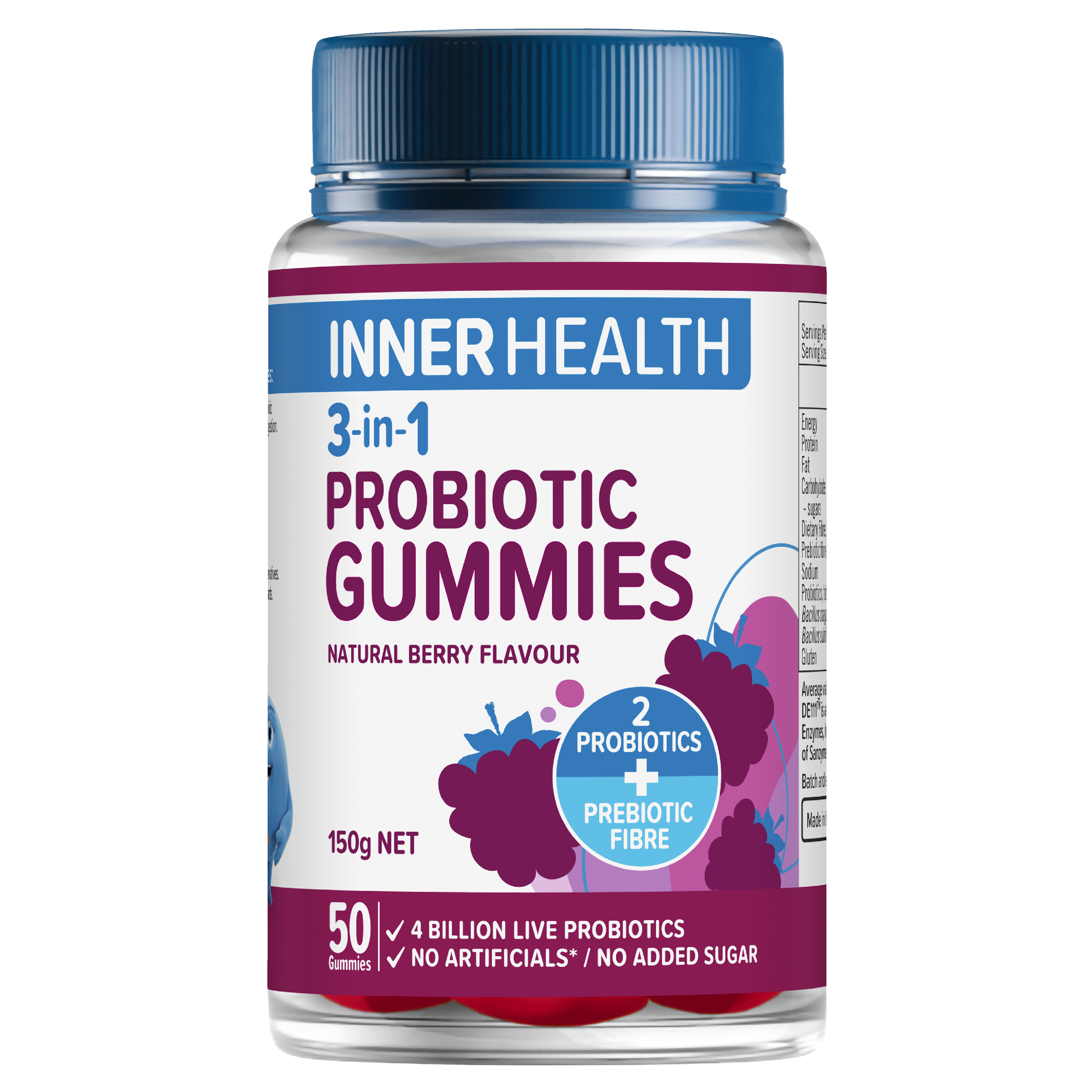 INNER HEALTH 3 IN 1 PROBIOTIC 50 GUMMIES