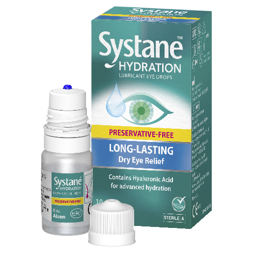 SYSTANE HYDRATION MULTI DOSE PRESERVATIVE FREE LUBRICANT EYE DROPS 10ML