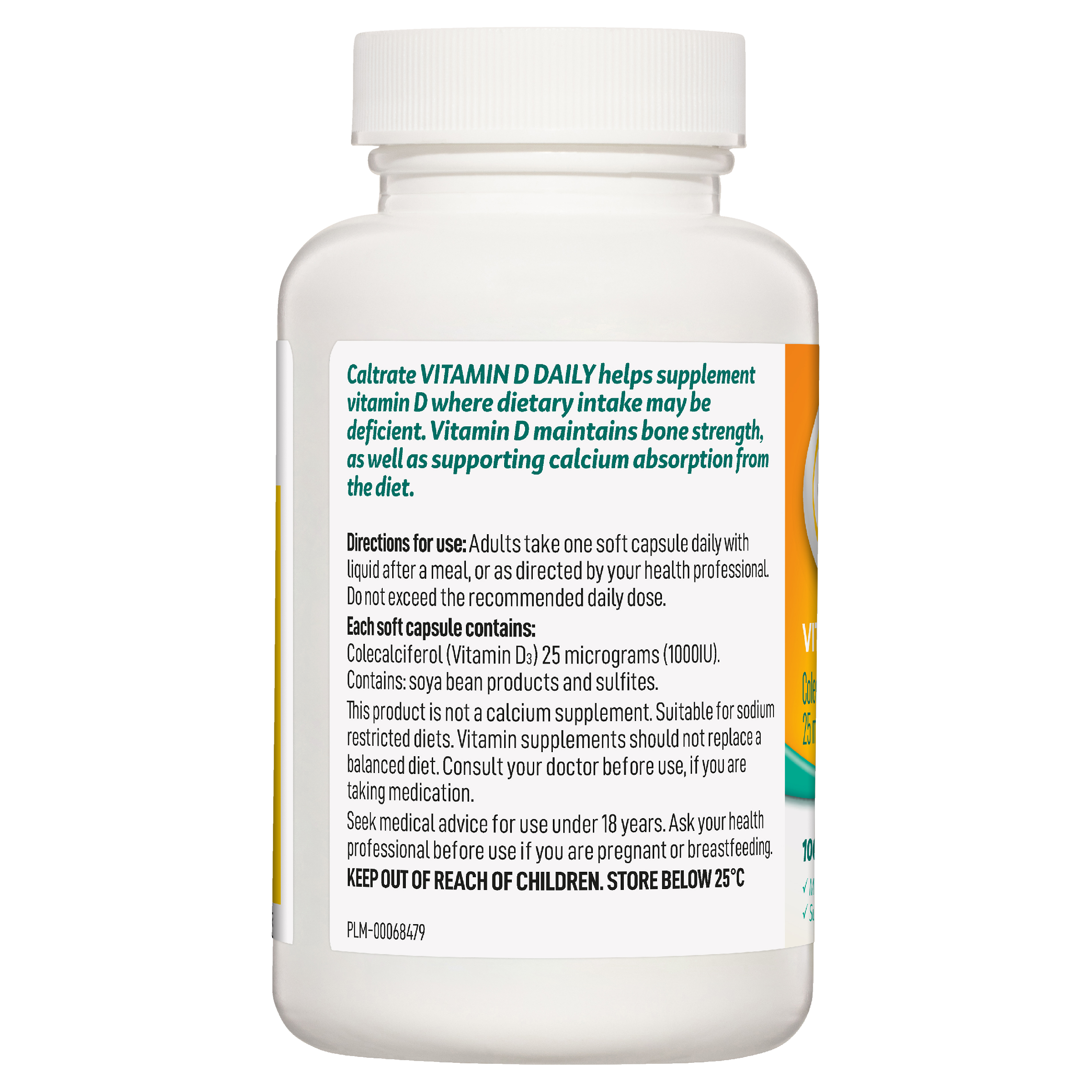 CALTRATE VITAMIN D DAILY 1000IU 180 CAPSULES - Image 4