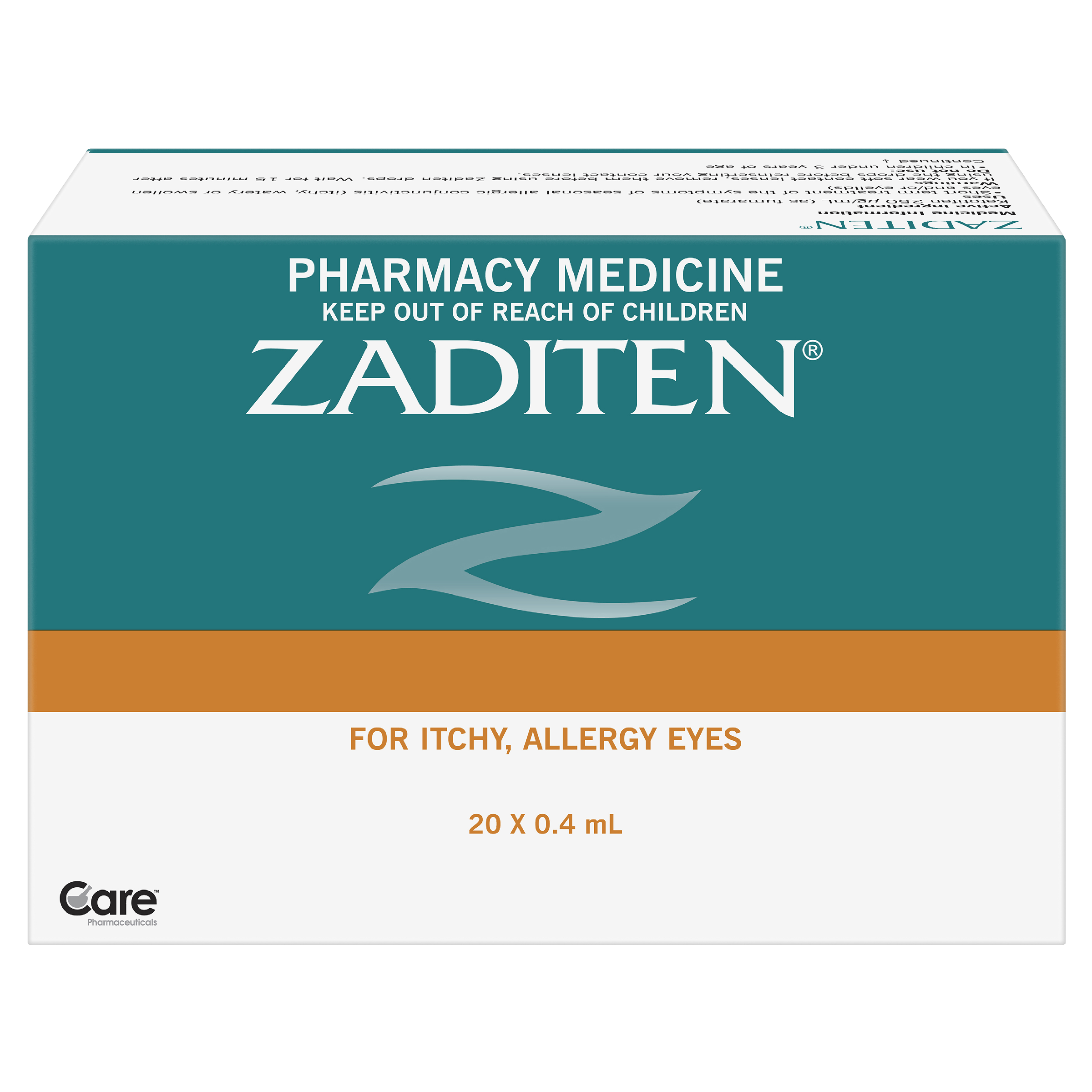 ZADITEN PRESERVATIVE FREE ALLERGY EYE DROPS 0.4ML 20 PACK - Image 10