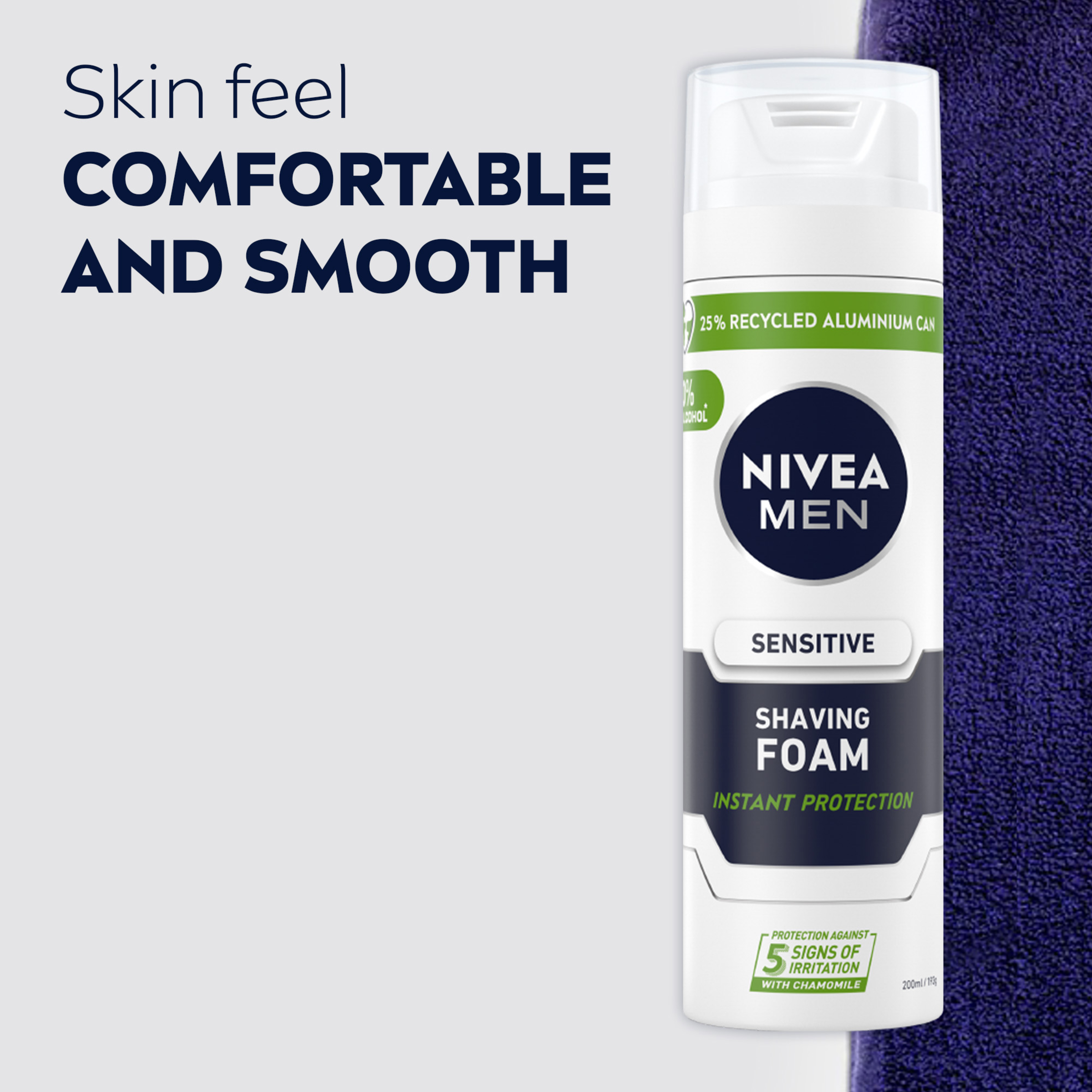 NIVEA MEN SHAVING FOAM SENSITIVE 200ML - Image 4
