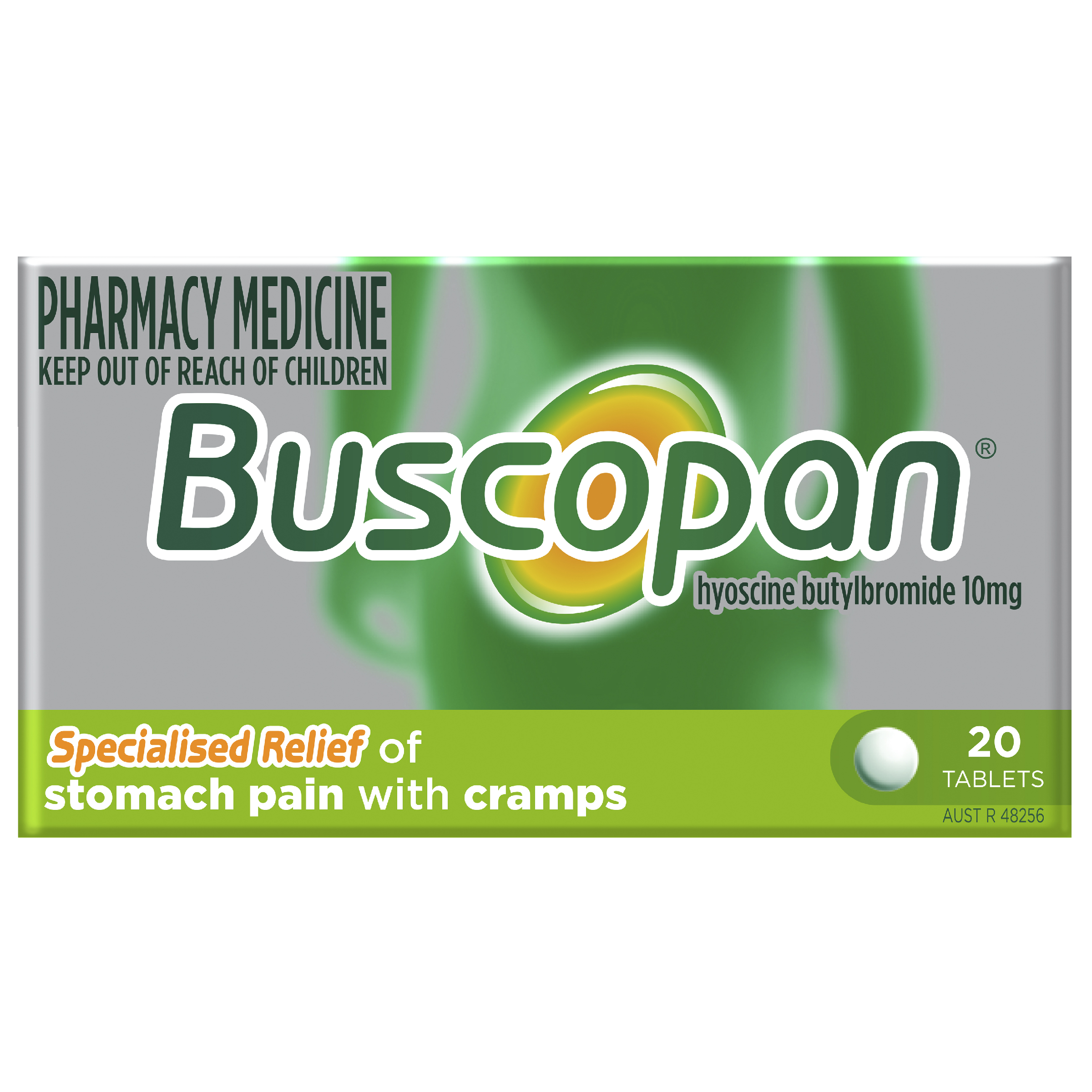 BUSCOPAN 10MG 20 TABLETS