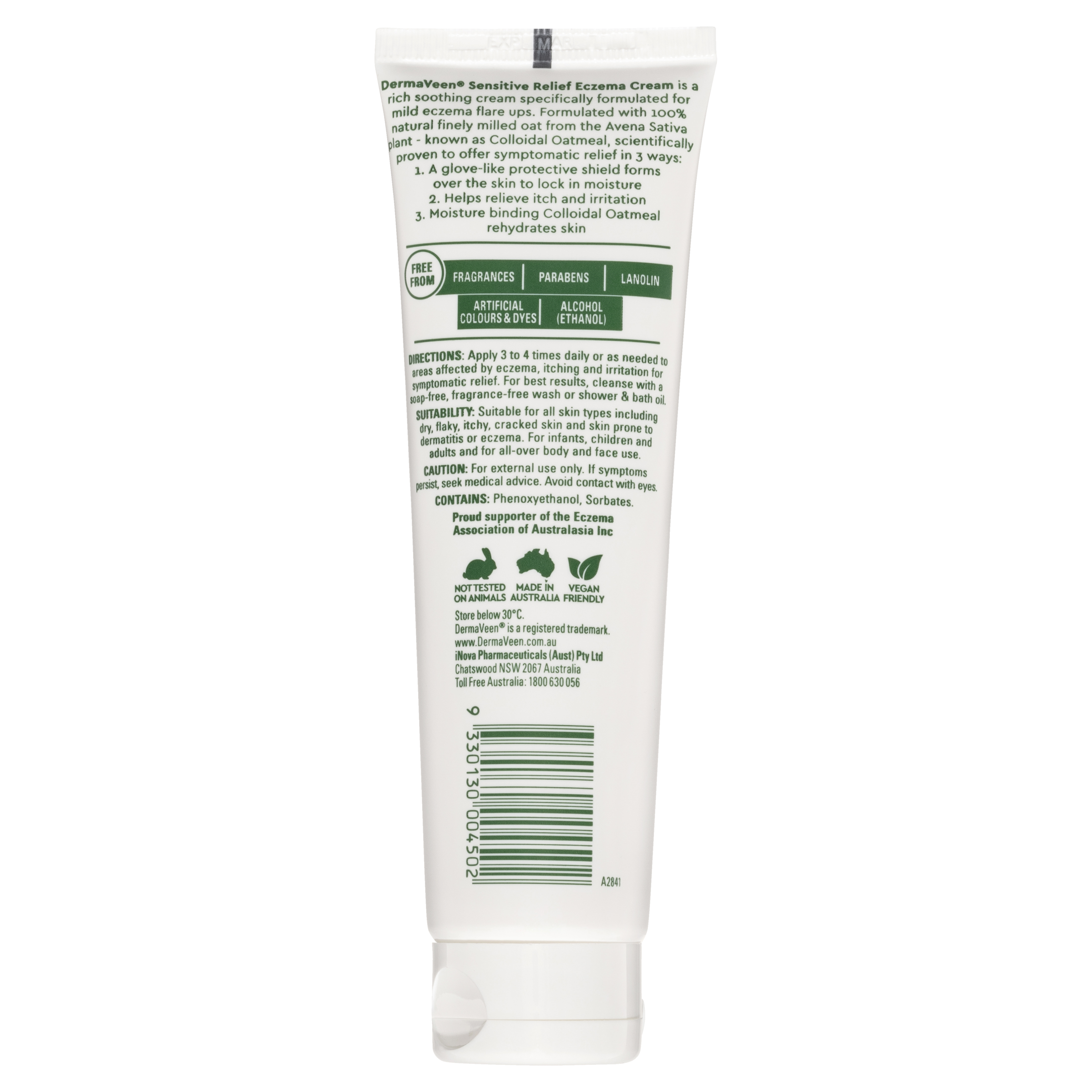 DERMAVEEN ECZEMA SENSITIVE RELIEF CREAM 100ML - Image 7