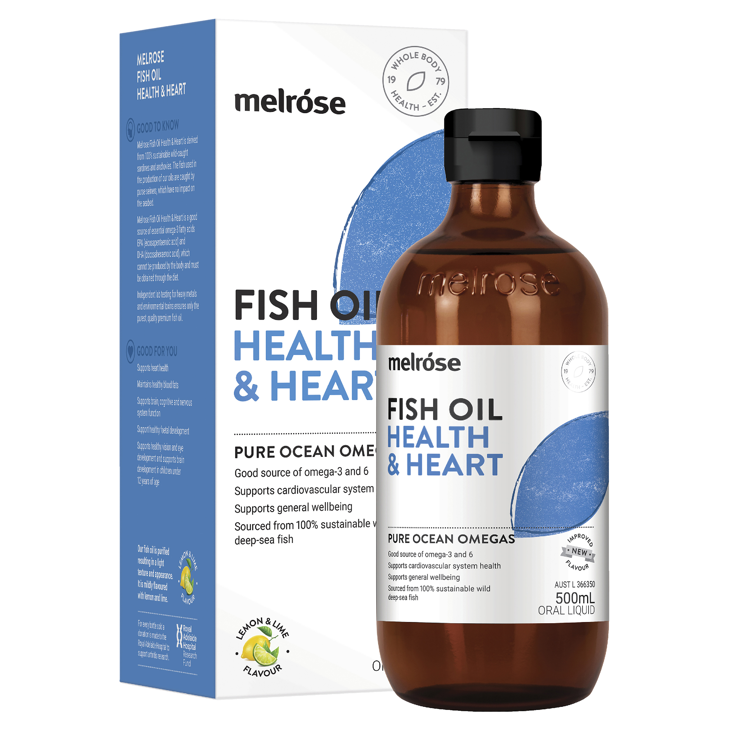 MELROSE FISH OIL LIQUID 500ML - Image 3