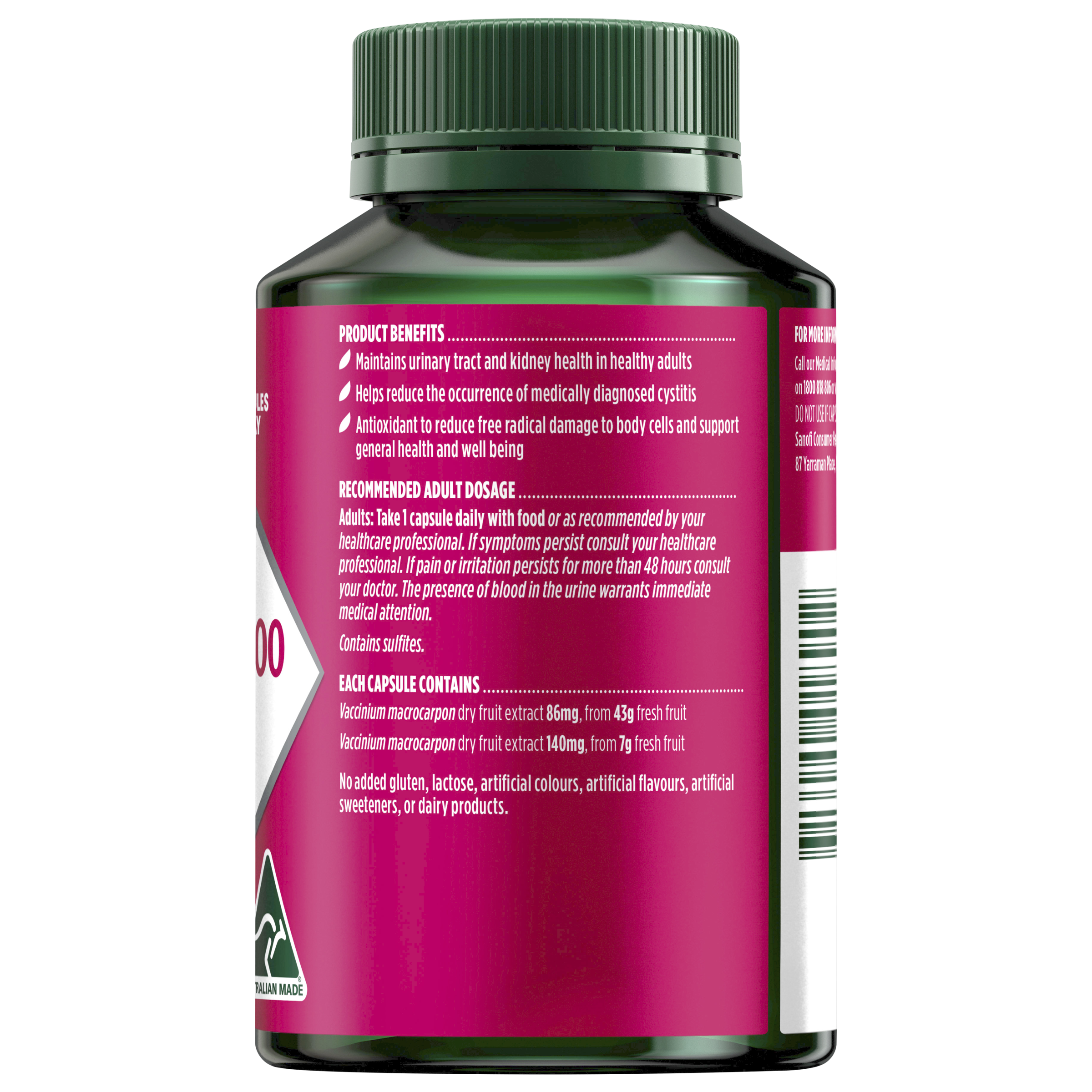 NATURES OWN HIGH STRENGTH CRANBERRY 50000MG 90 CAPSULES - Image 2
