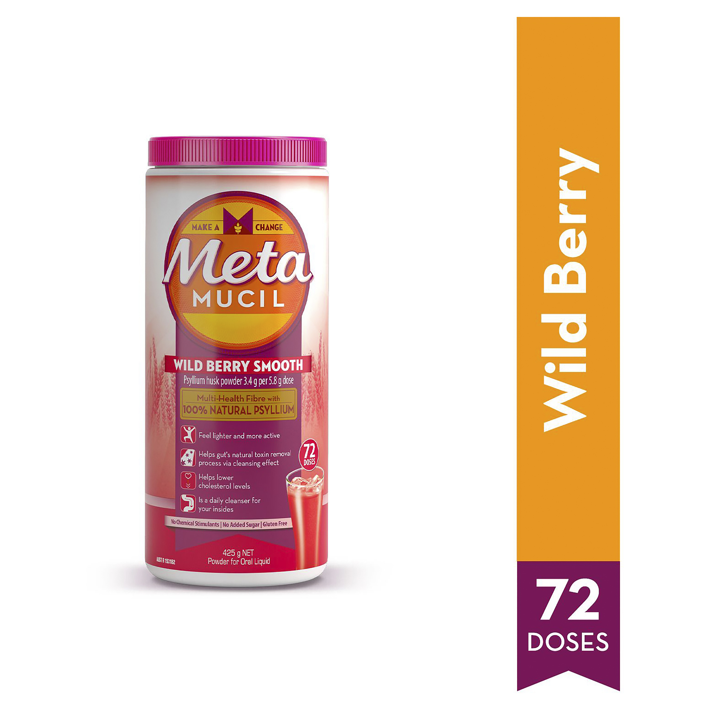 METAMUCIL WILD BERRY SMOOTH 425G 72 DOSES - Image 8