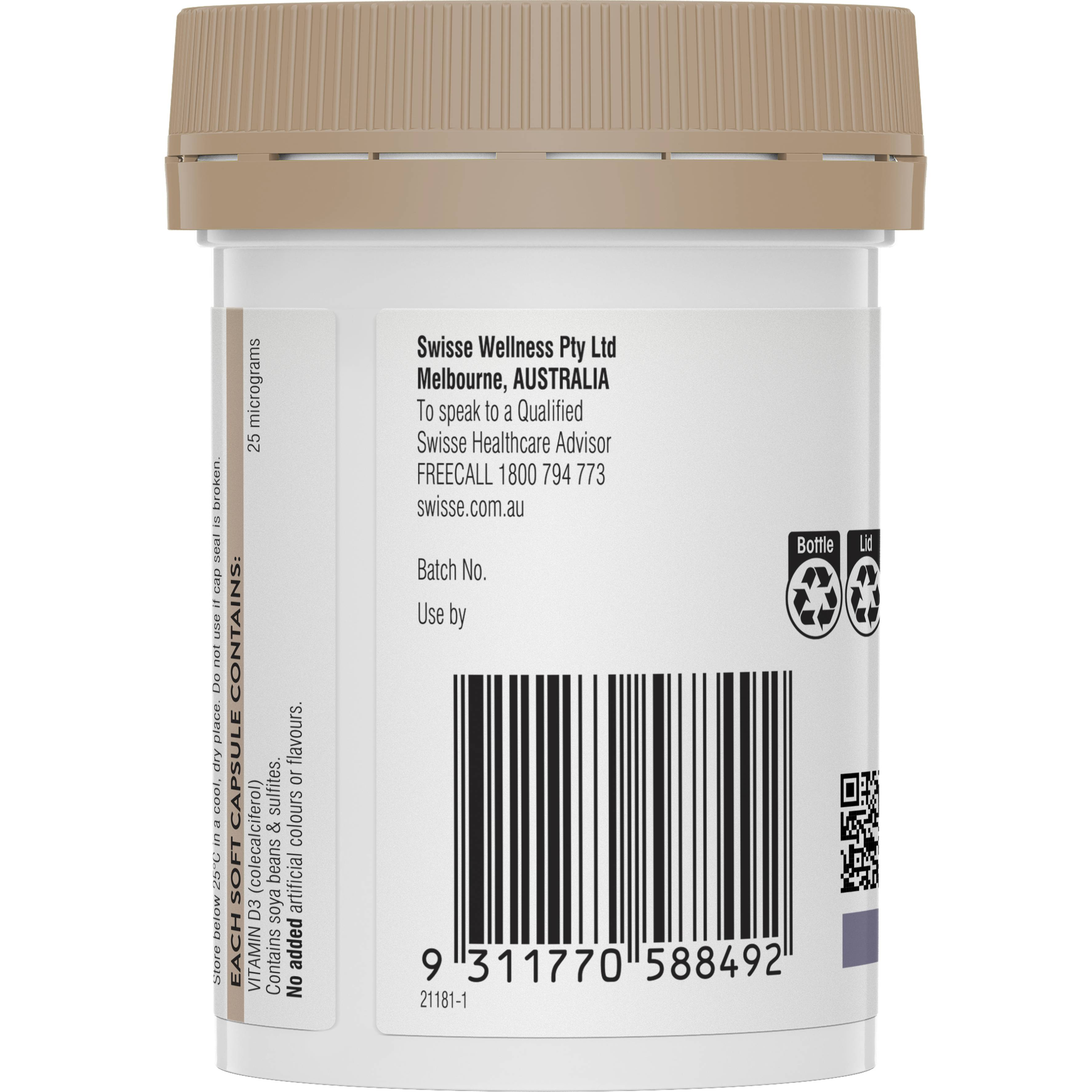 SWISSE ULTIBOOST VITAMIN D 60 CAPSULES - Image 4