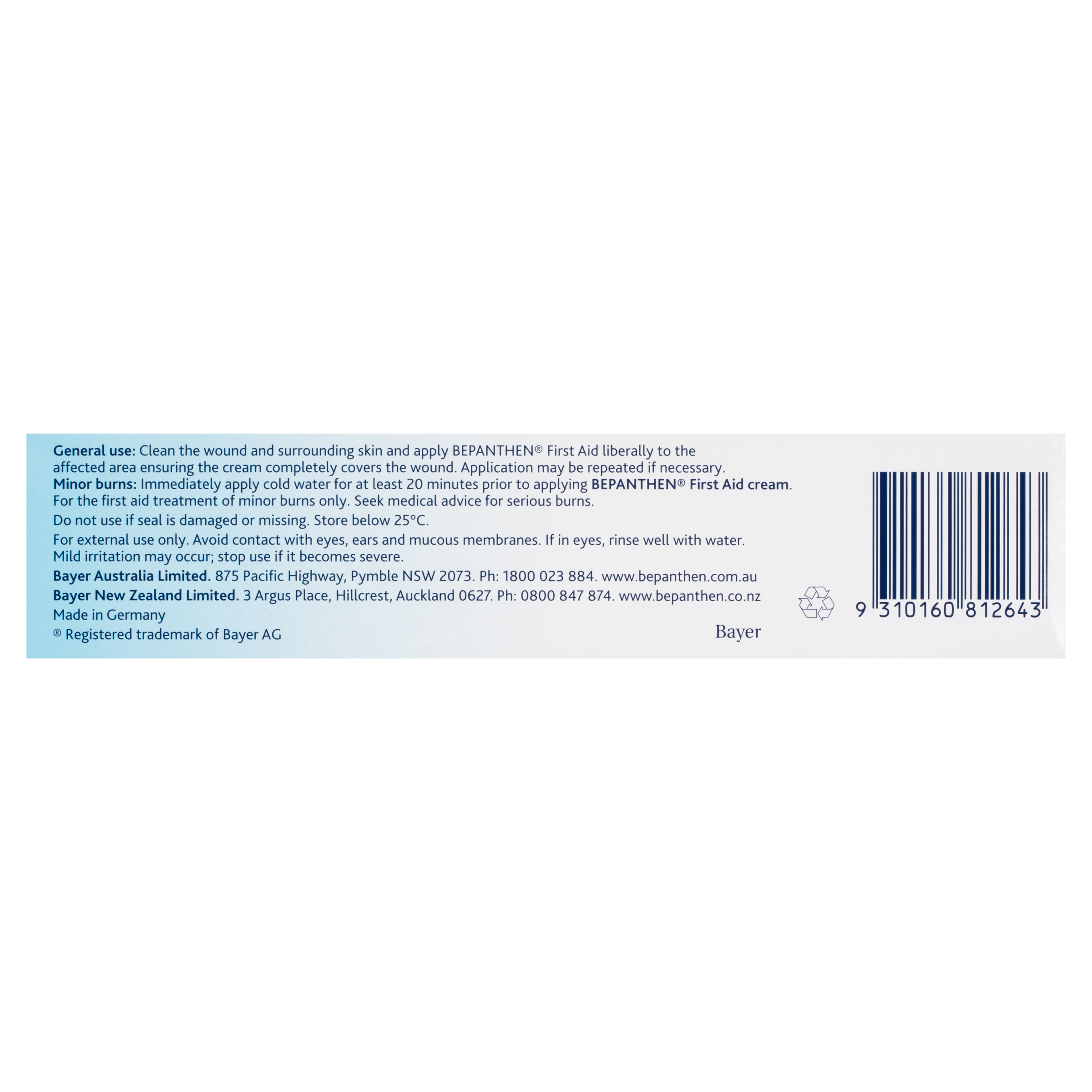 BEPANTHEN FIRST AID CREAM 100G - Image 6