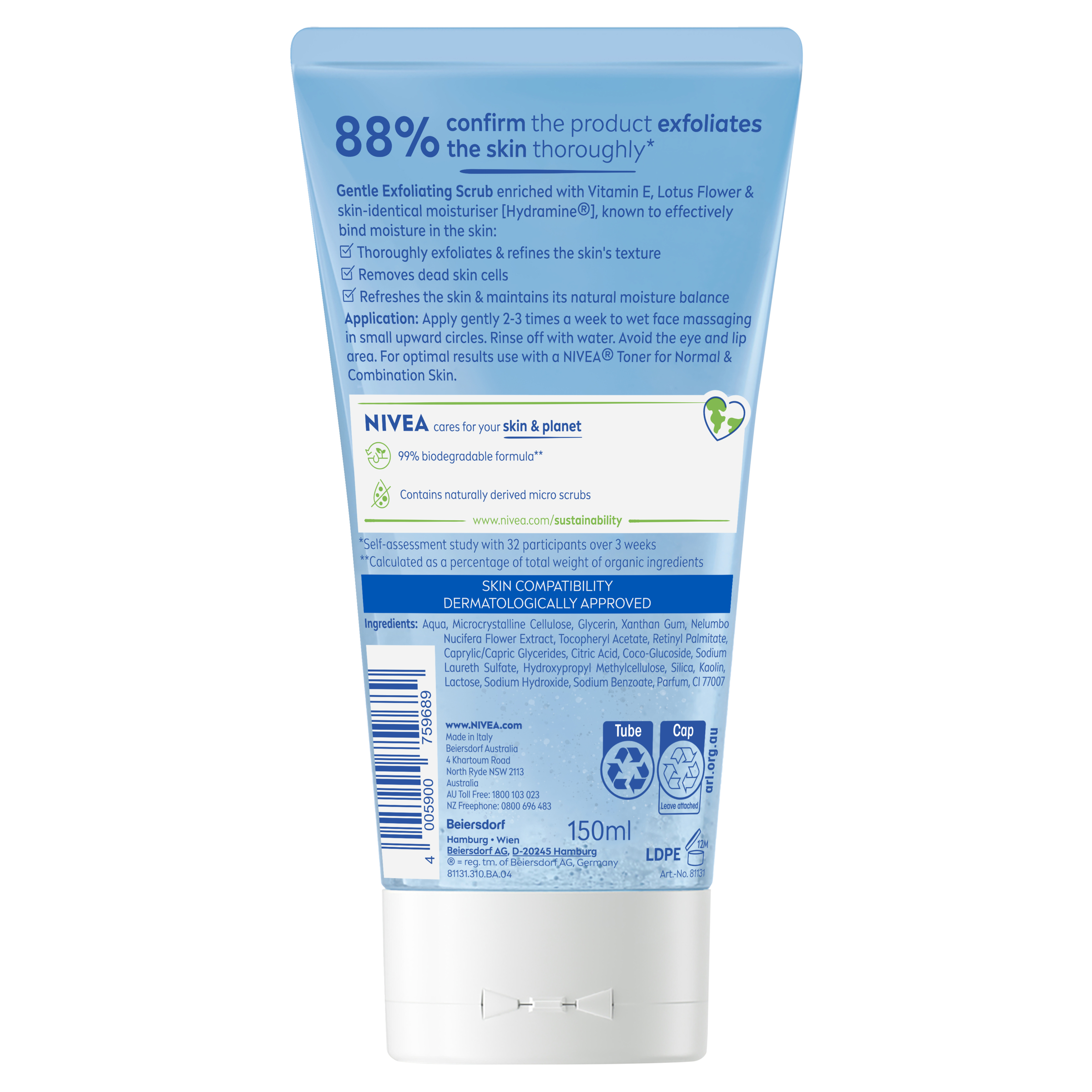 NIVEA DAILY ESSENTIALS GENTLE EXFOLIATING SCRUB 150ML - Image 2