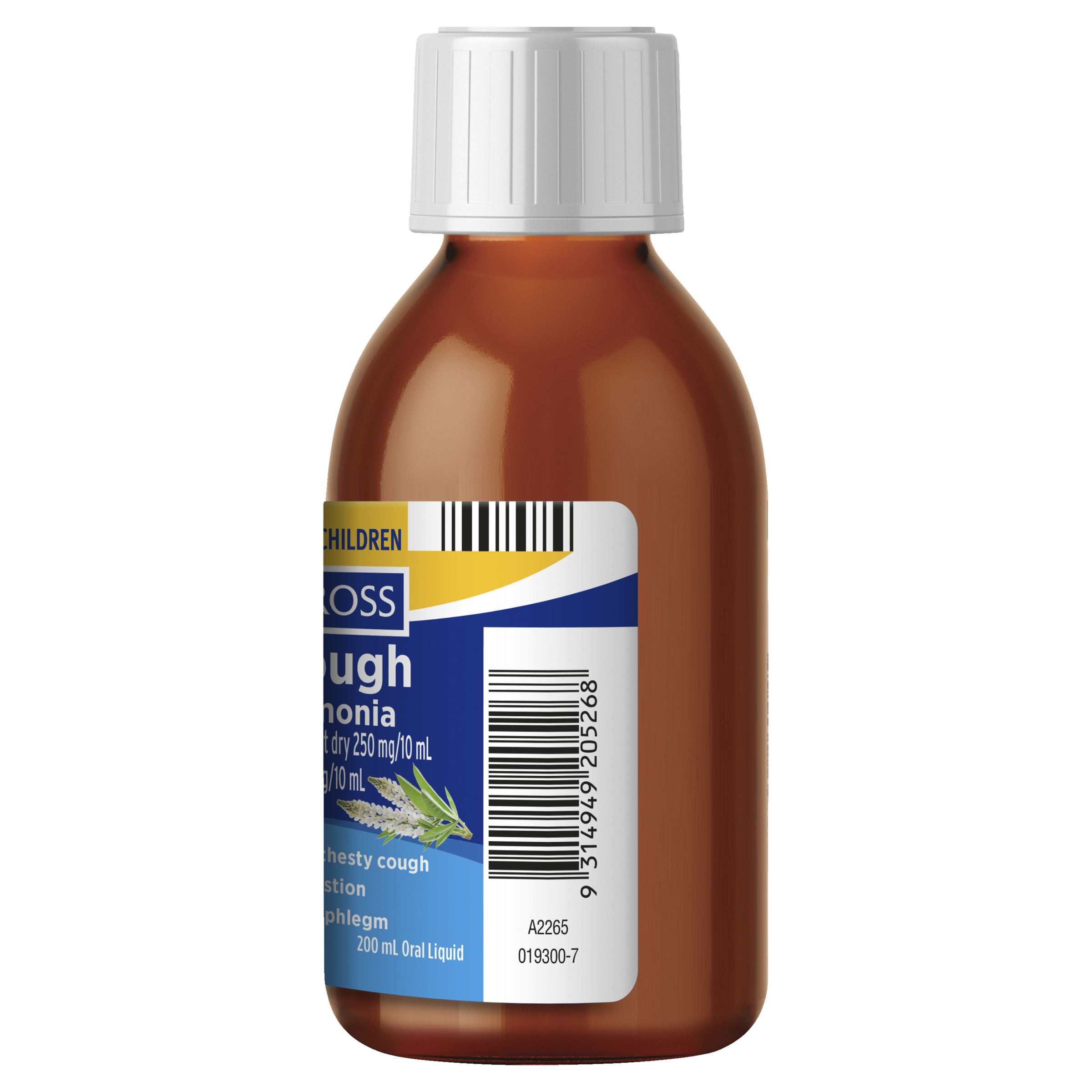 GOLD CROSS CHESTY COUGH SENEGA & AMMONIA LIQUID 200ML - Image 2