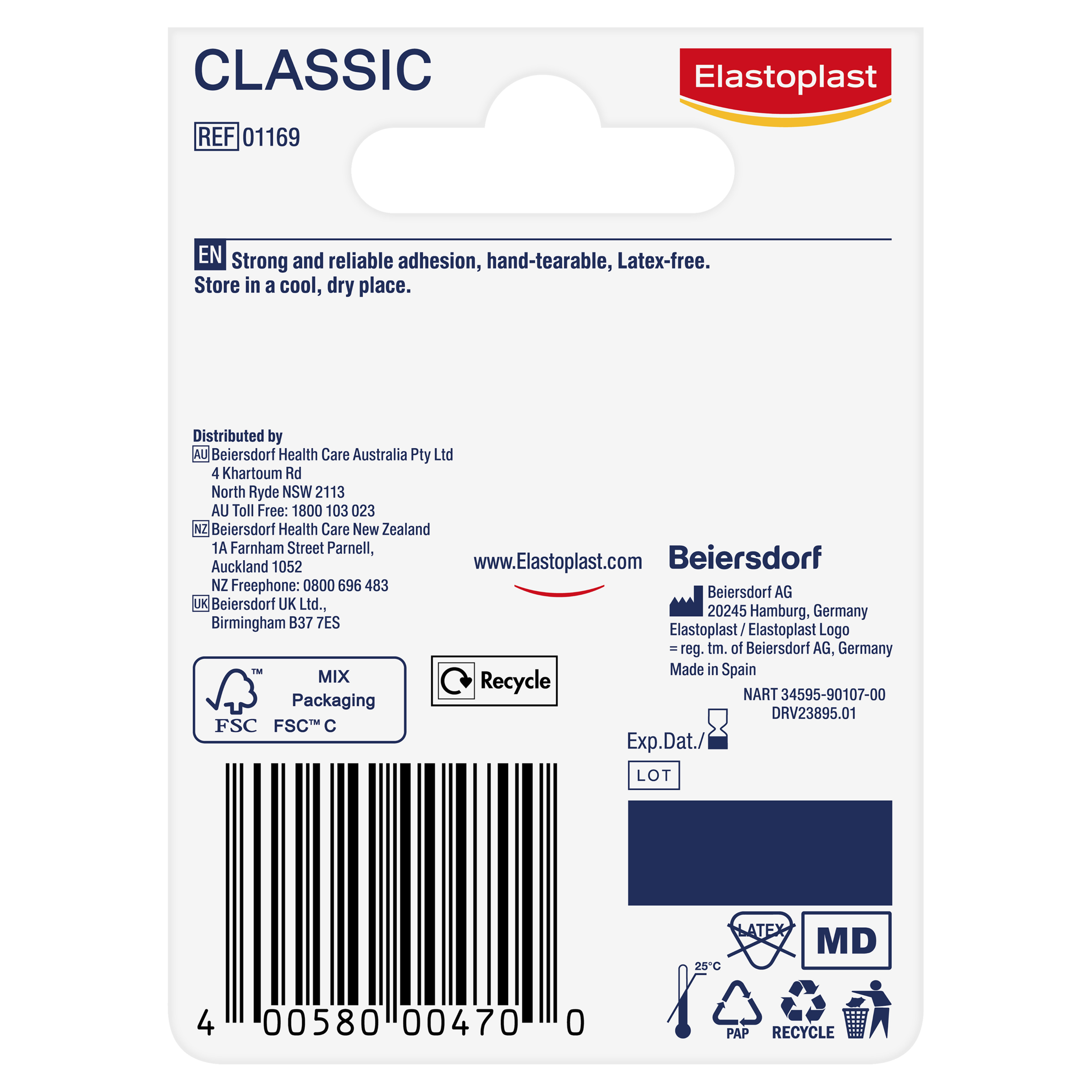 ELASTOPLAST CLASSIC TAPE 2.5CM X 5M 1169 - Image 4