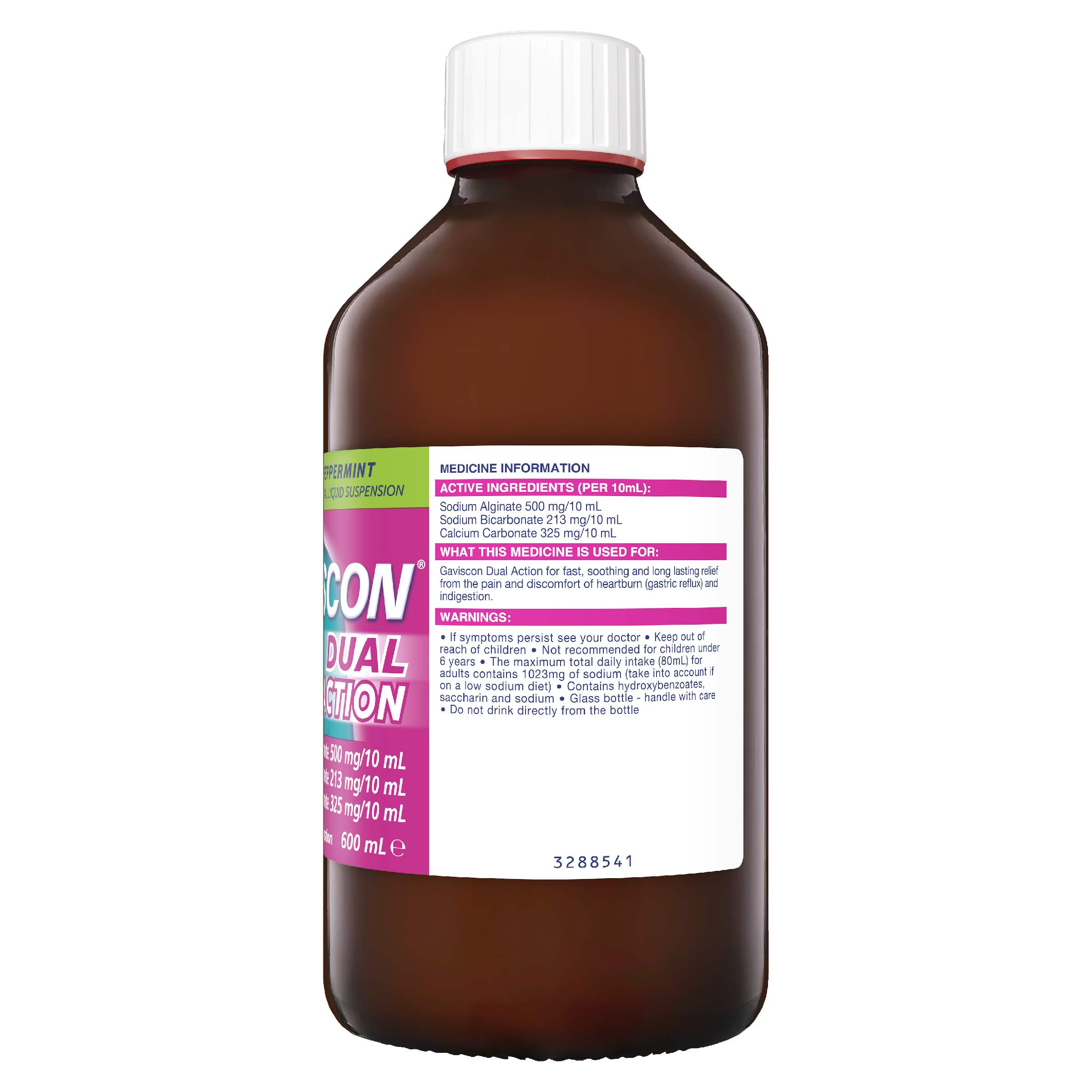 GAVISCON DUAL ACTION PEPPERMINT LIQUID 600ML - Image 6