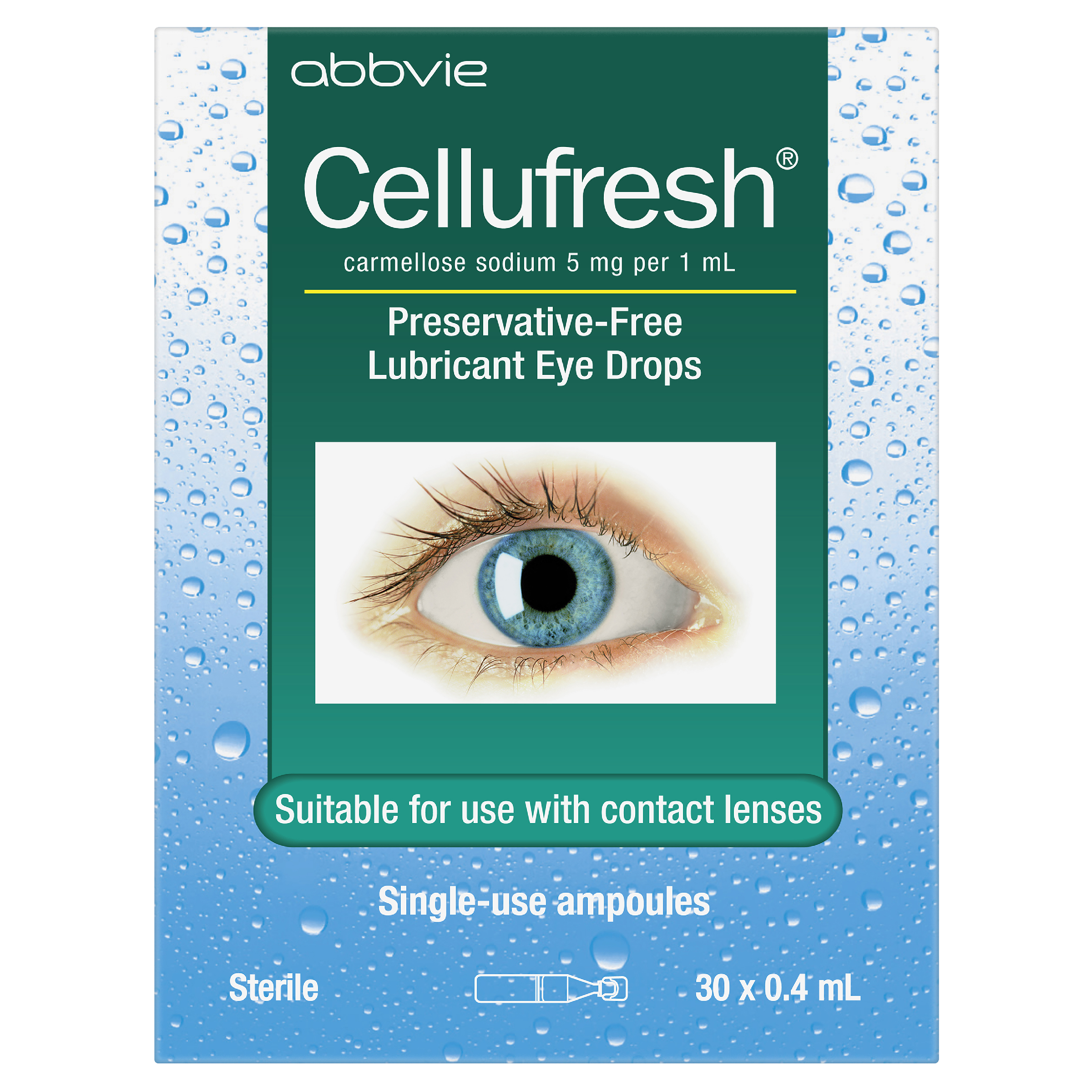 CELLUFRESH LUBRICANT EYE DROPS 0.4ML 30 PACK - Image 2