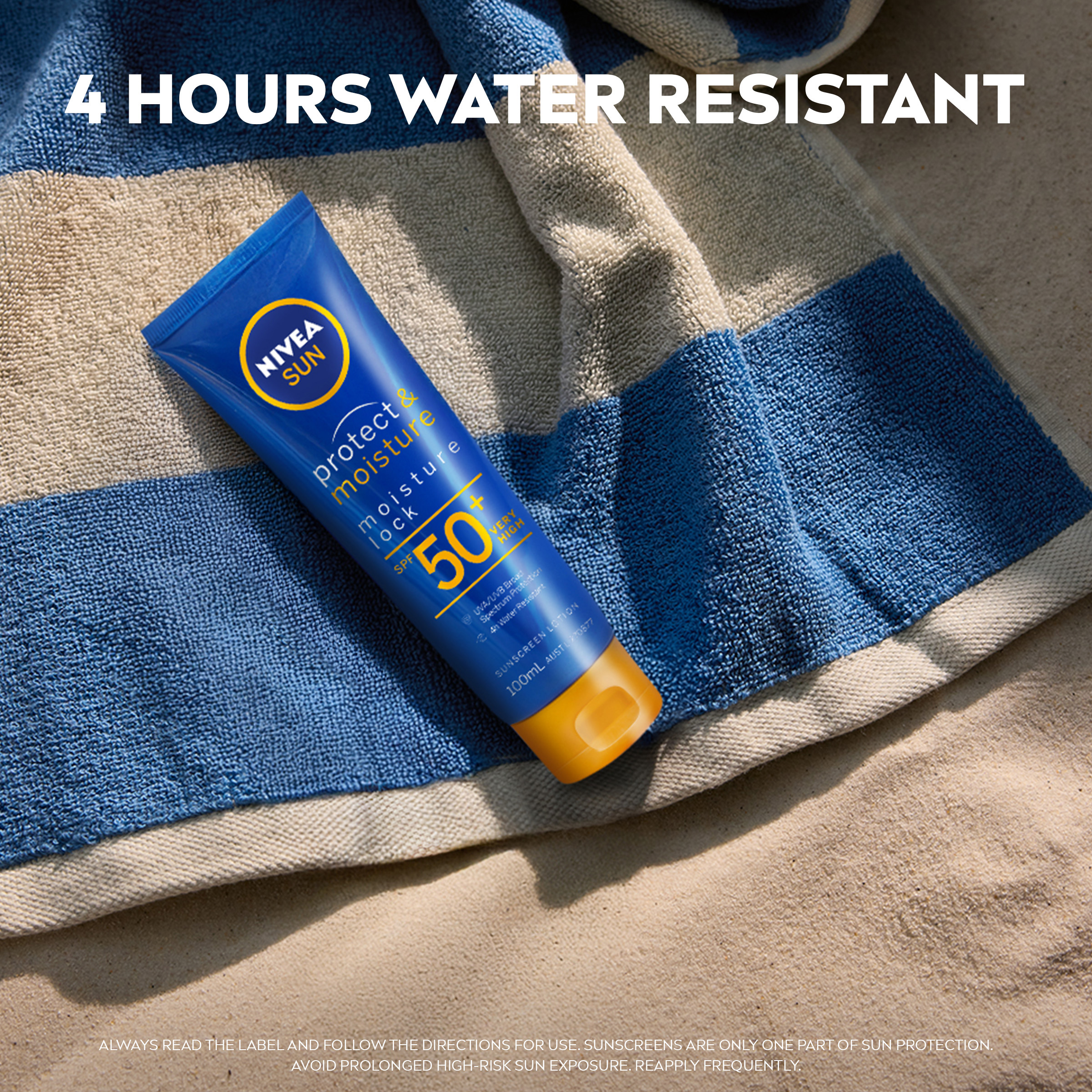 NIVEA PROTECT & MOISTURE SUNSCREEN LOTION SPF50+ 100ML - Image 5