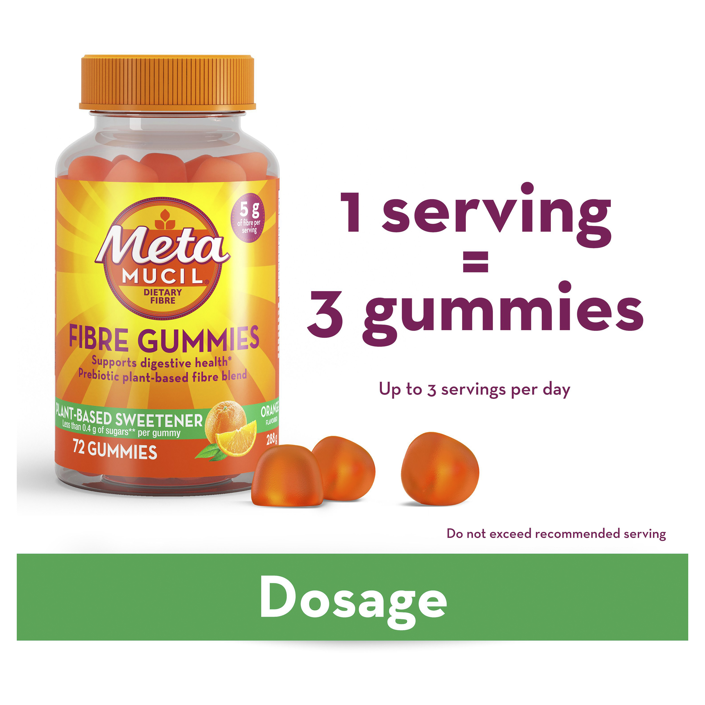 METAMUCIL FIBRE ORANGE 120 GUMMIES - Image 5