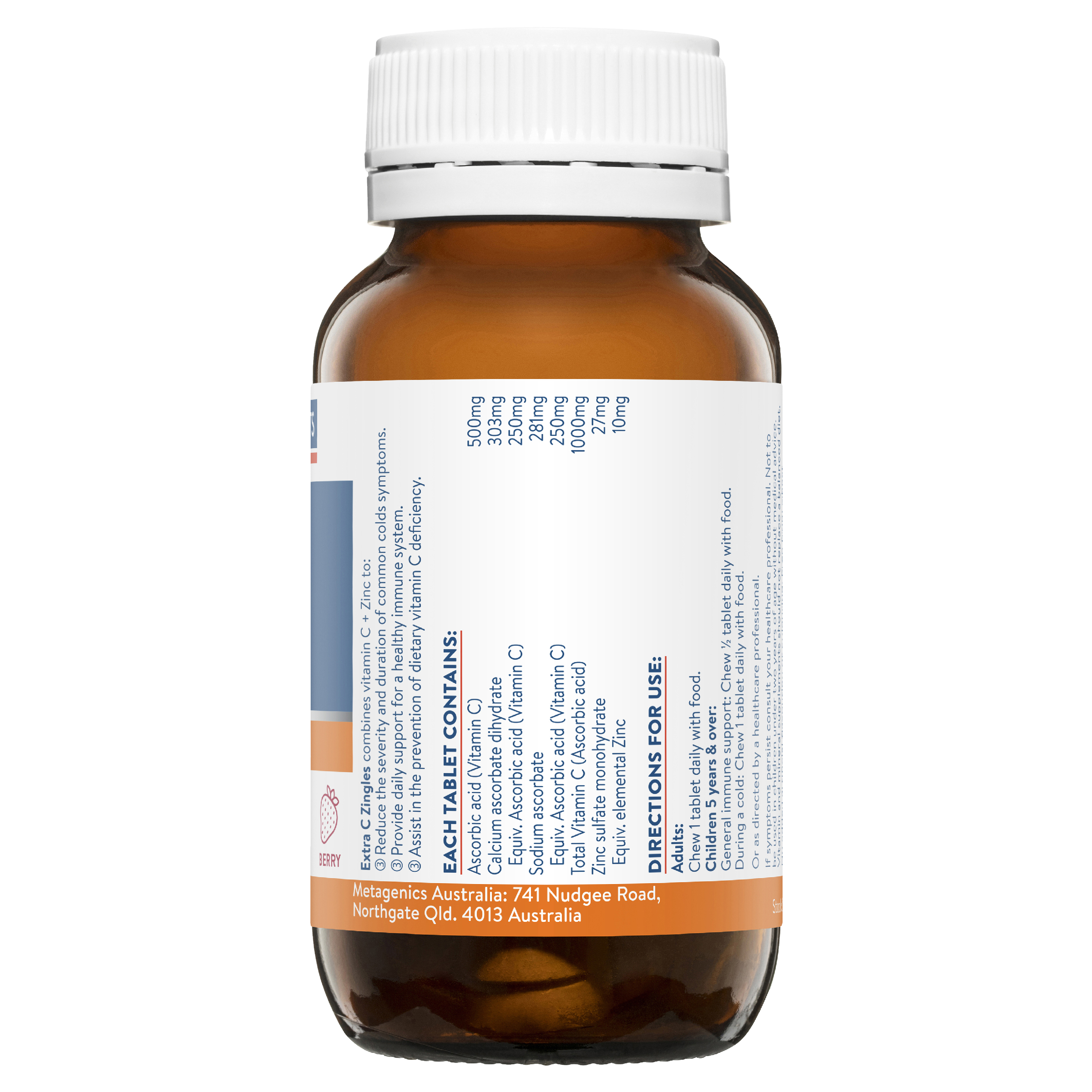 ETHICAL NUTRIENTS EXTRA C ZINGLES BERRY 50 TABLETS - Image 3
