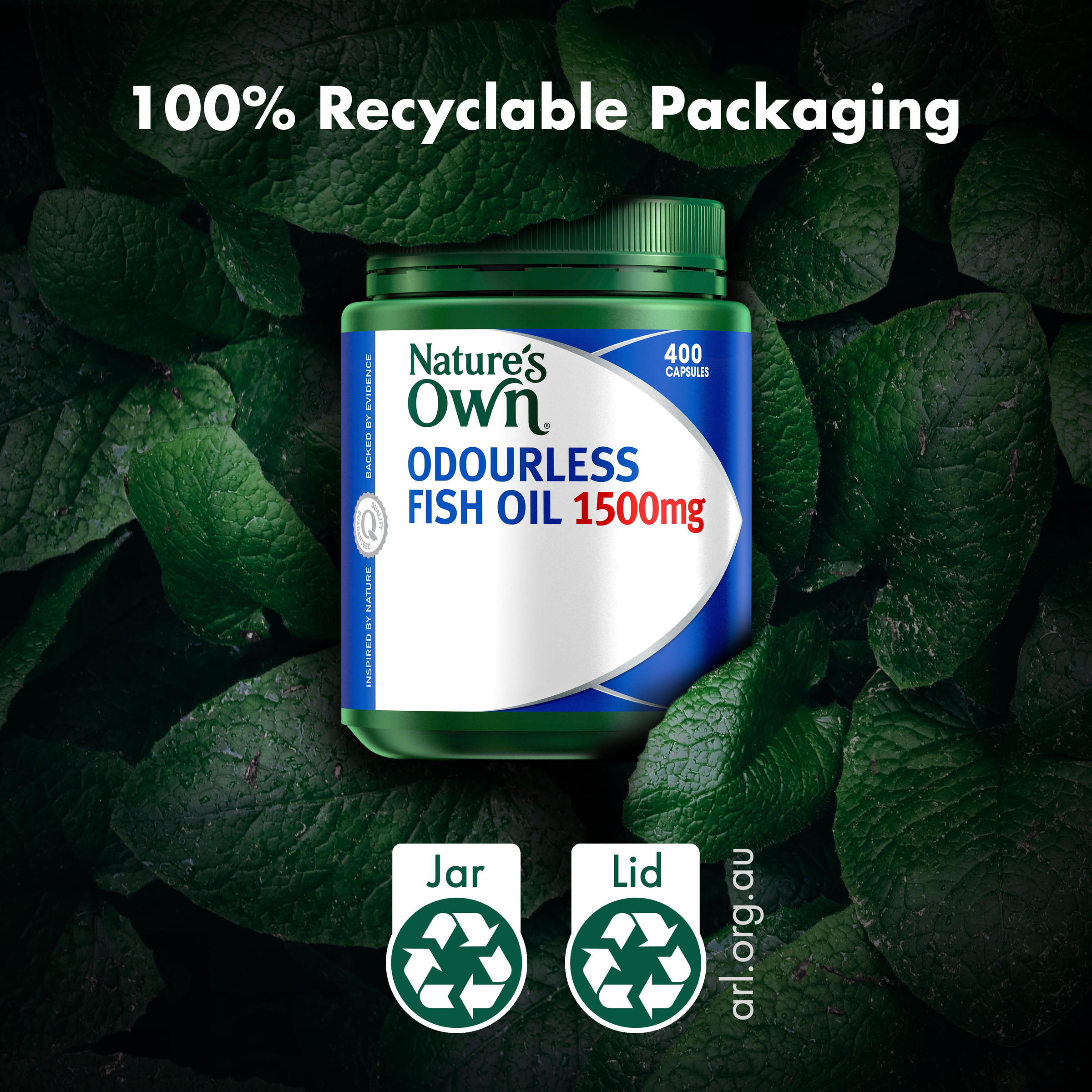 NATURES OWN ODOURLESS FISH OIL 1500MG 400 CAPSULES - Image 7