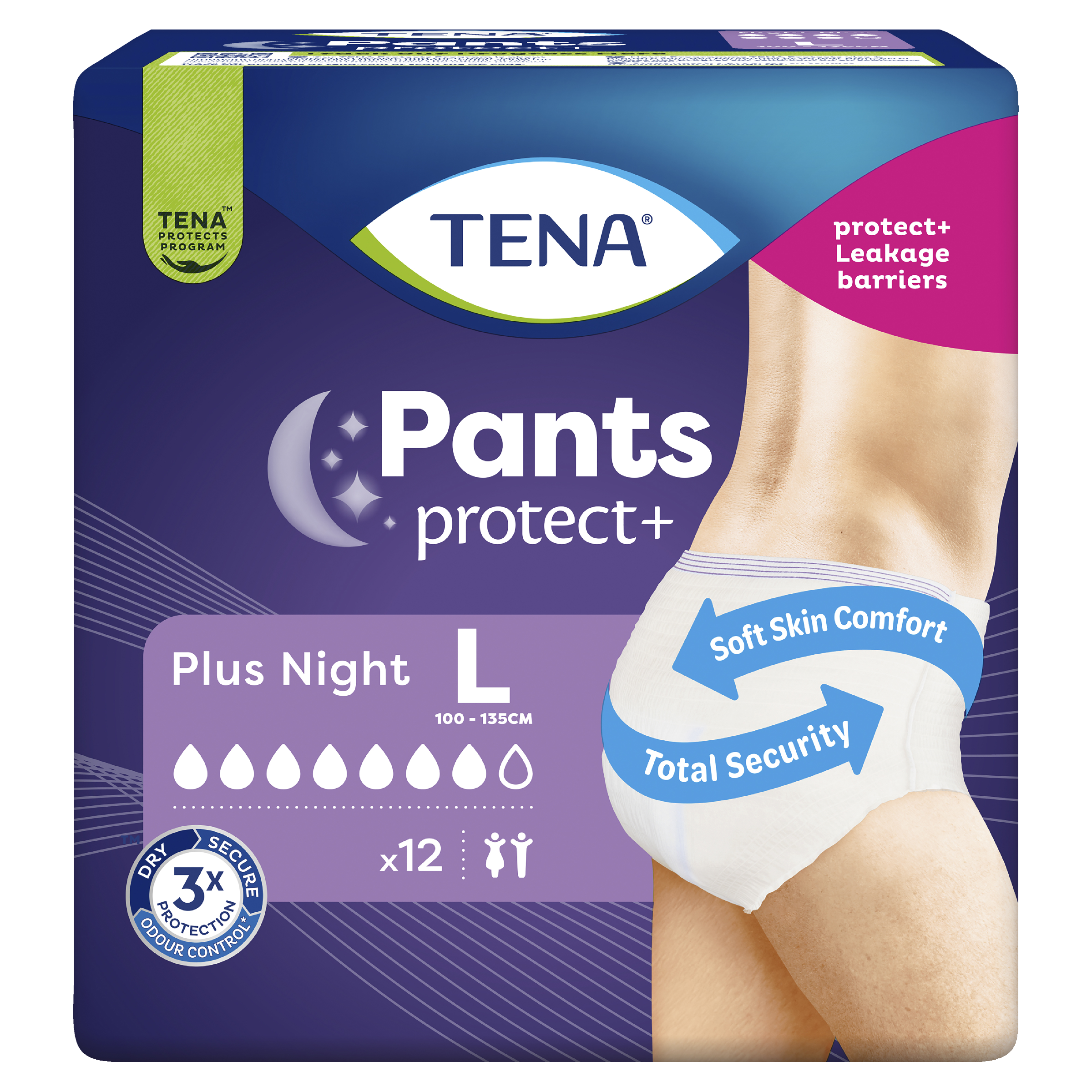 TENA UNISEX PANTS CULOTTES PLUS NIGHT 7D LARGE 12 PACK - Image 8