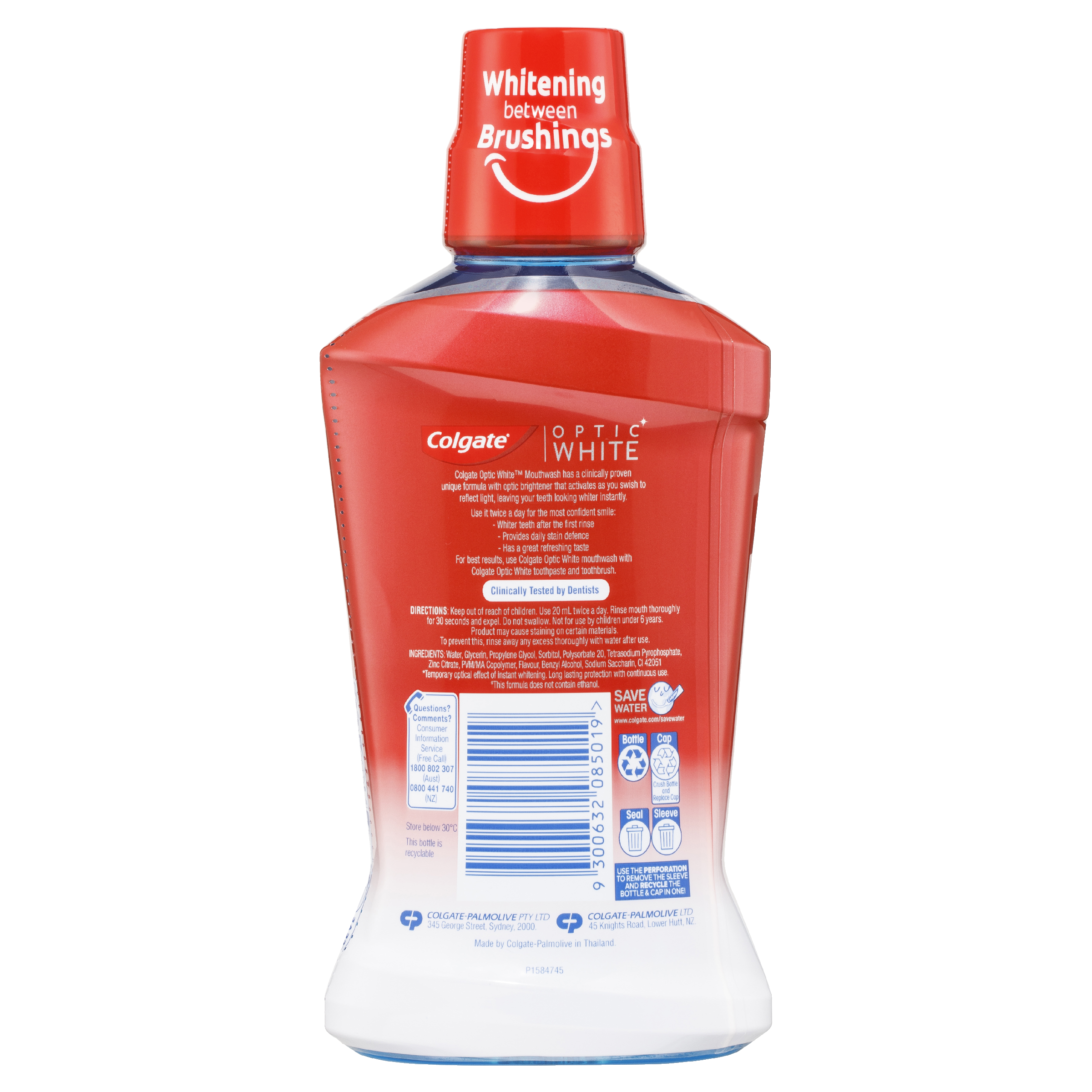 COLGATE MOUTHWASH OPTIC WHITE WHITENING 500ML - Image 2