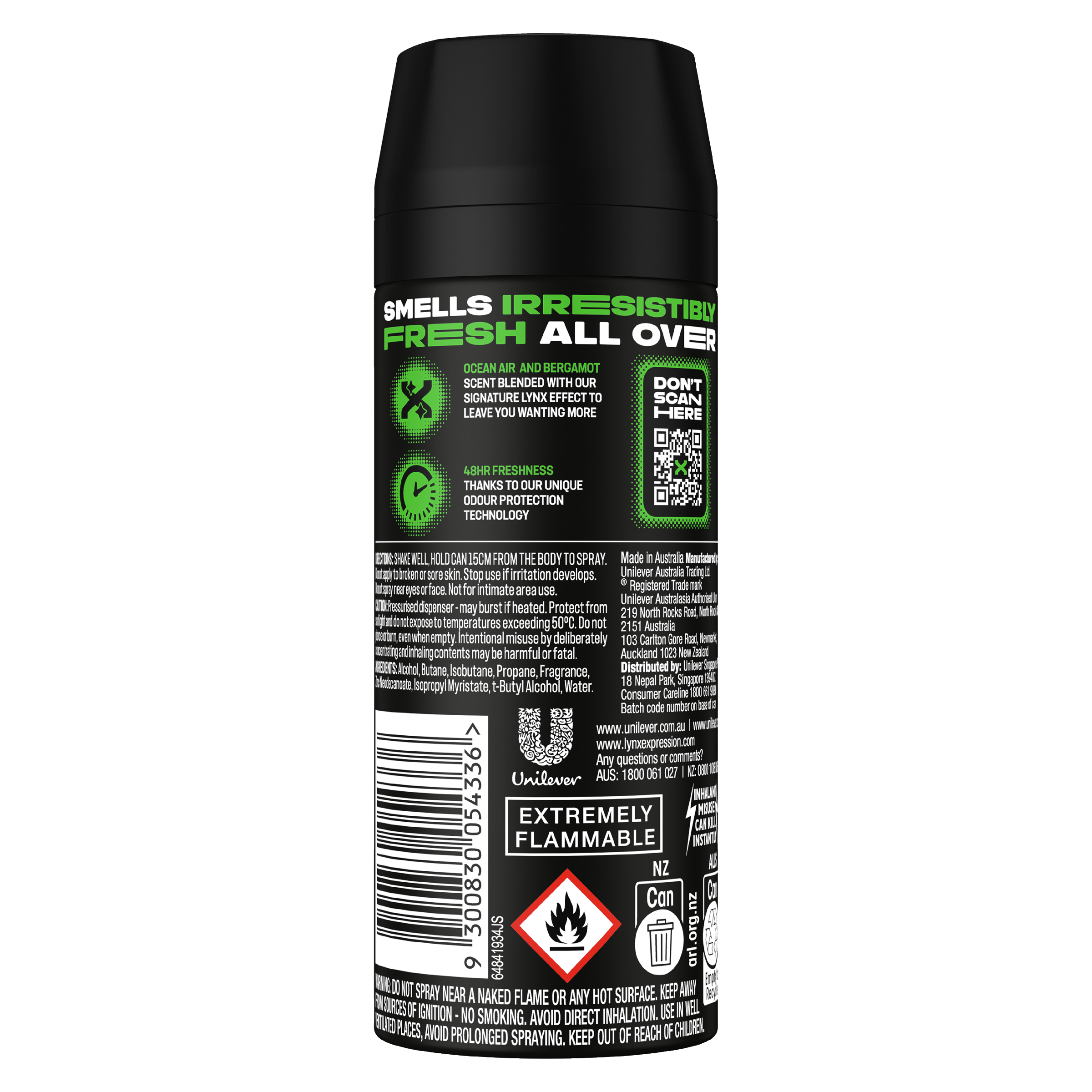 LYNX MEN BODY SPRAY AUSTRALIA 48HR 165ML - Image 2