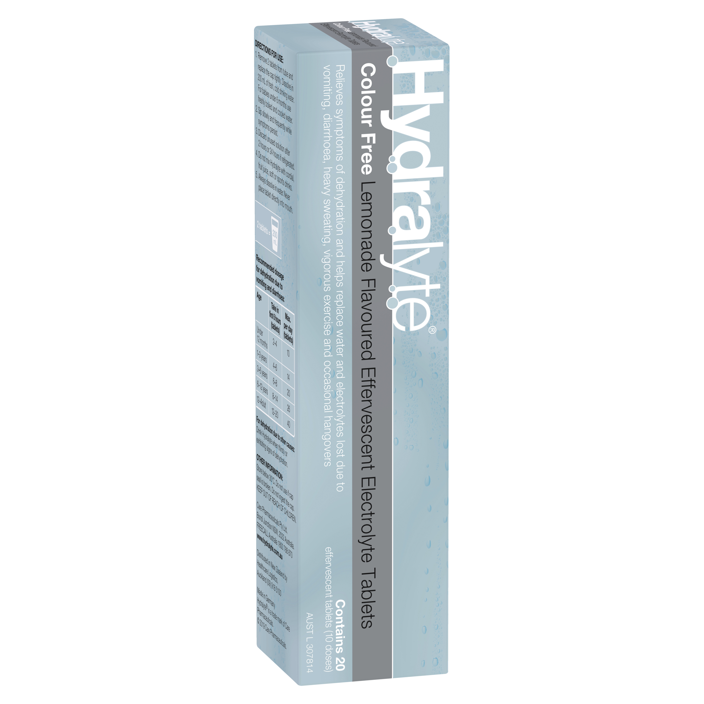 HYDRALYTE EFFERVESCENT LEMONADE 20 TABLETS