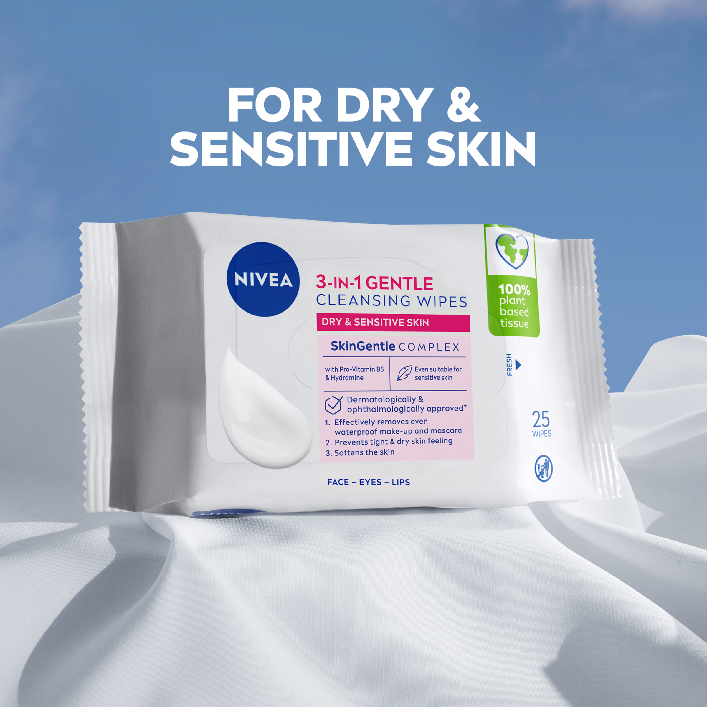 NIVEA DAILY ESSENTIALS GENTLE WIPES 25 PACK - Image 4
