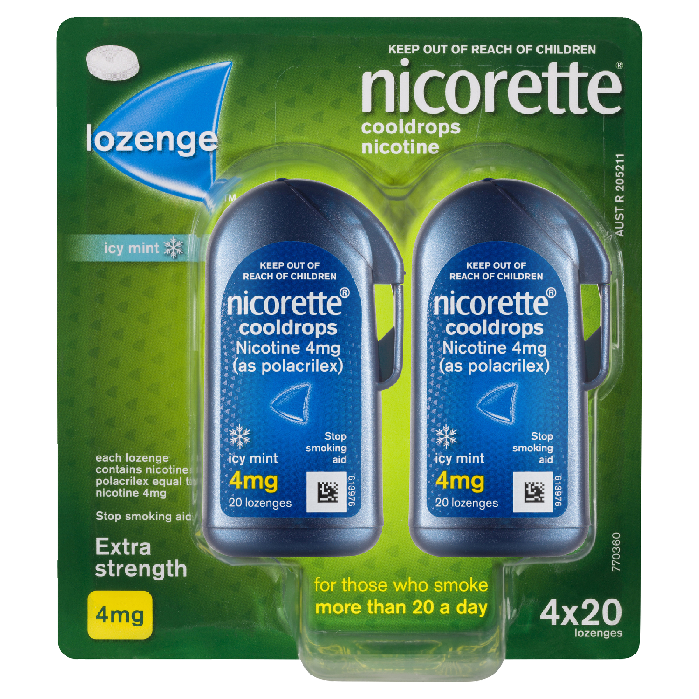 NICORETTE COOL DROPS 4MG 80 LOZENGES