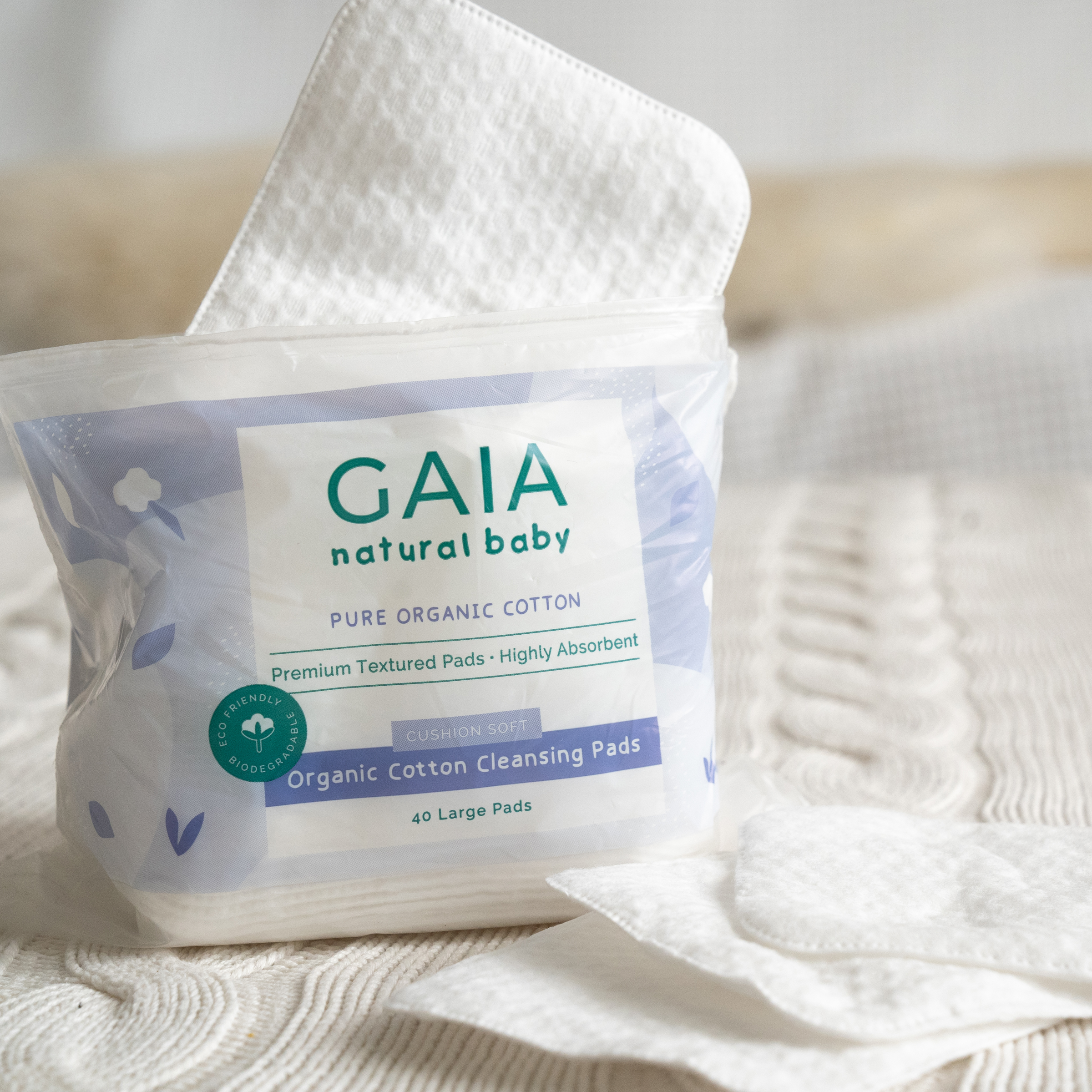 GAIA COTTON CLEANSING PADS LARGE 40 PACK - Image 7
