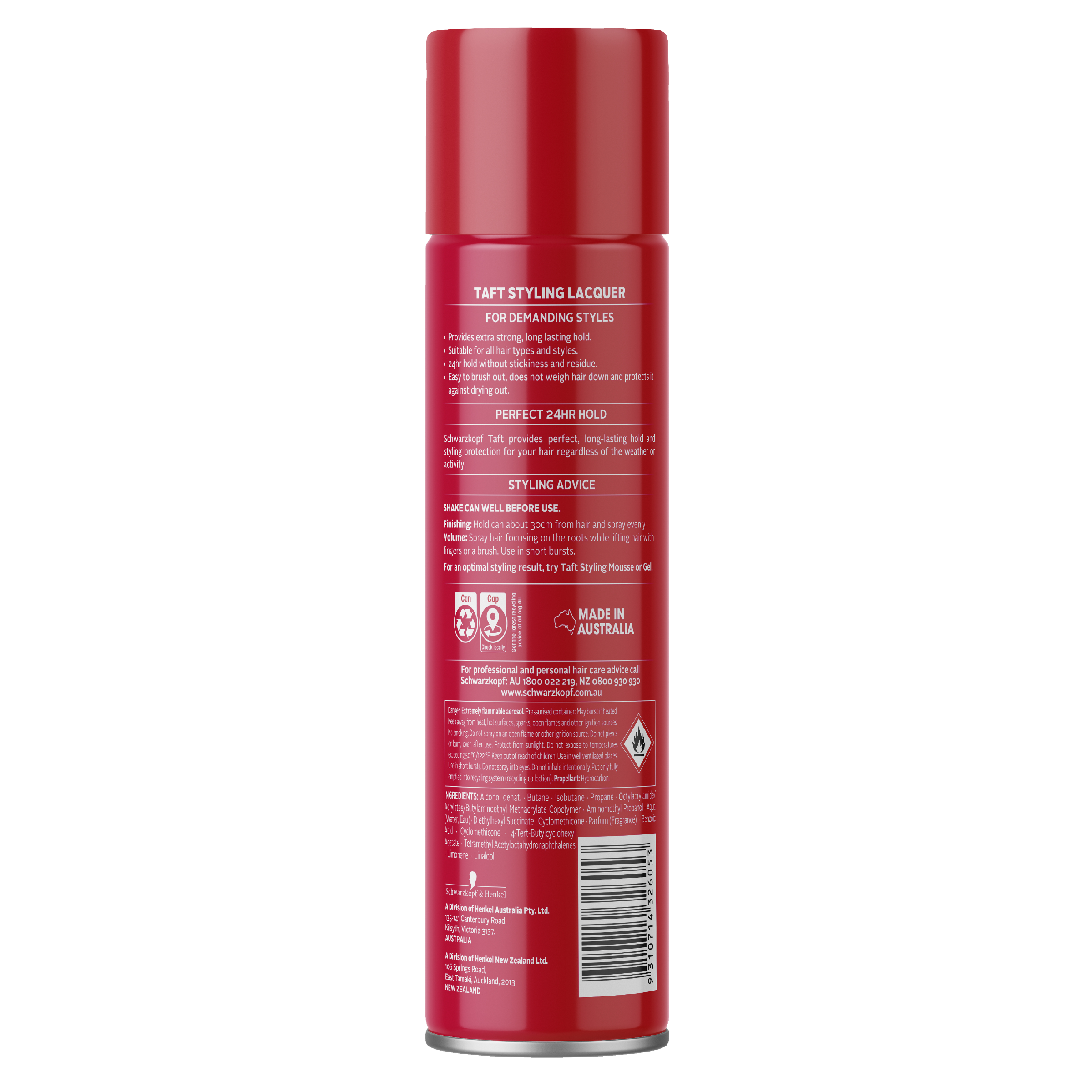 SCHWARZKOPF TAFT MAX HOLD HAIR LACQUER 200G - Image 2